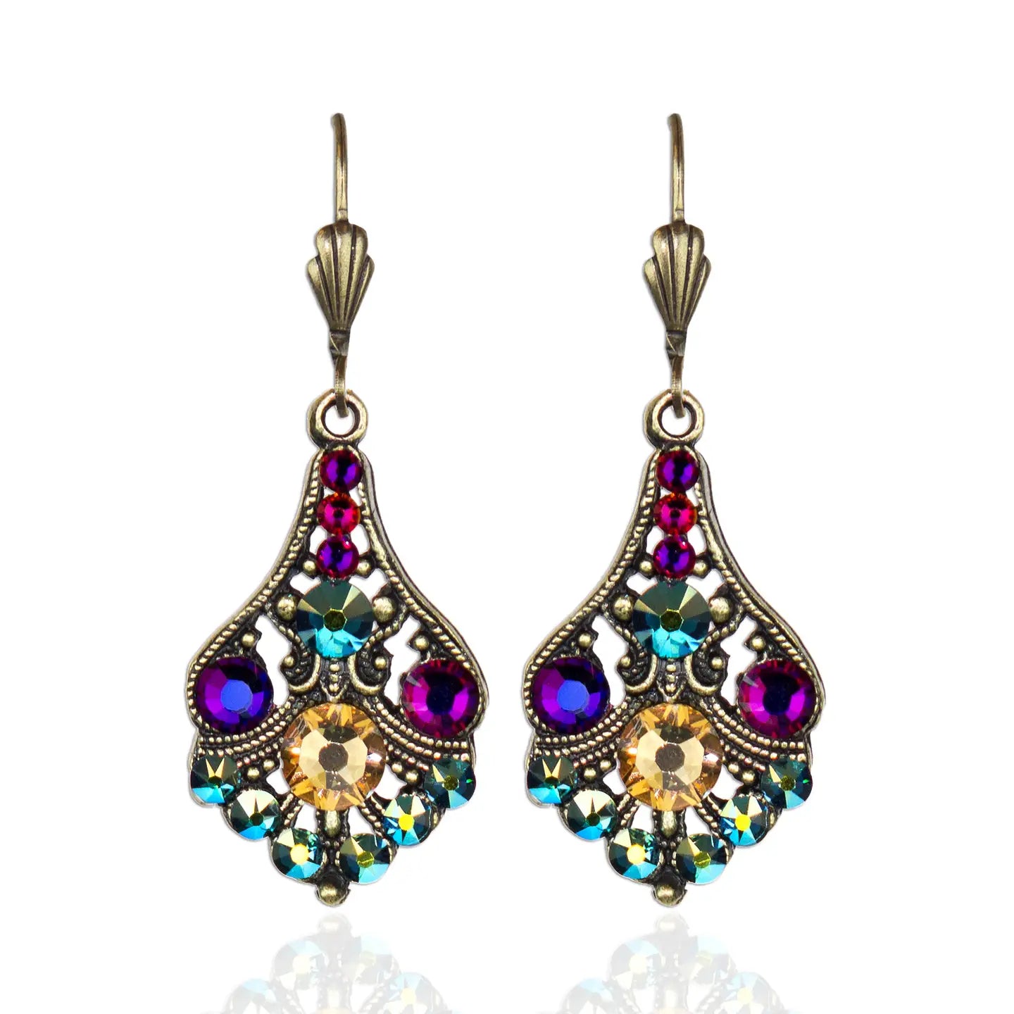 Beautiful Multicolored Crystal Earrings