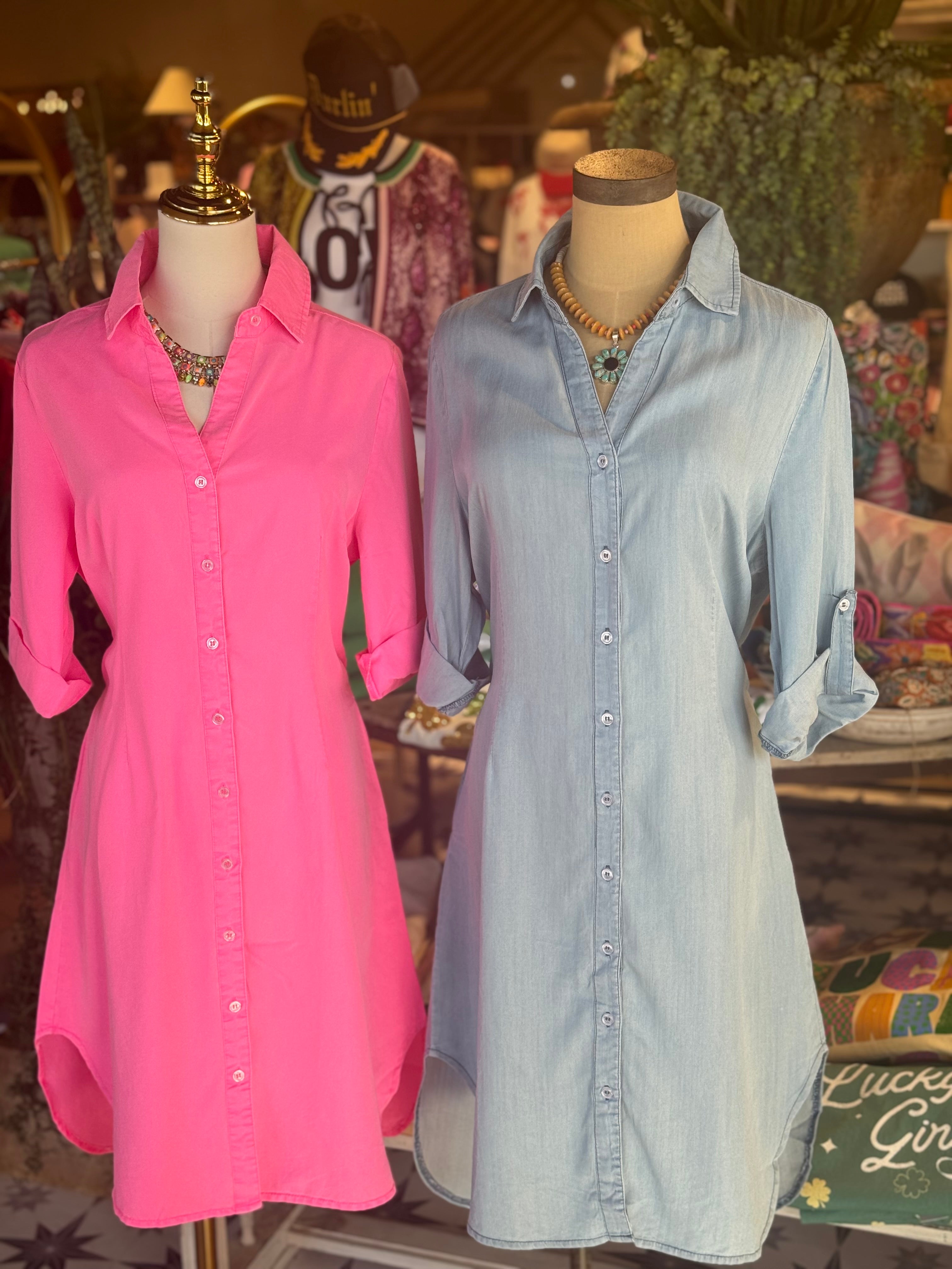 Eleanor Shirt Dress-Assorted