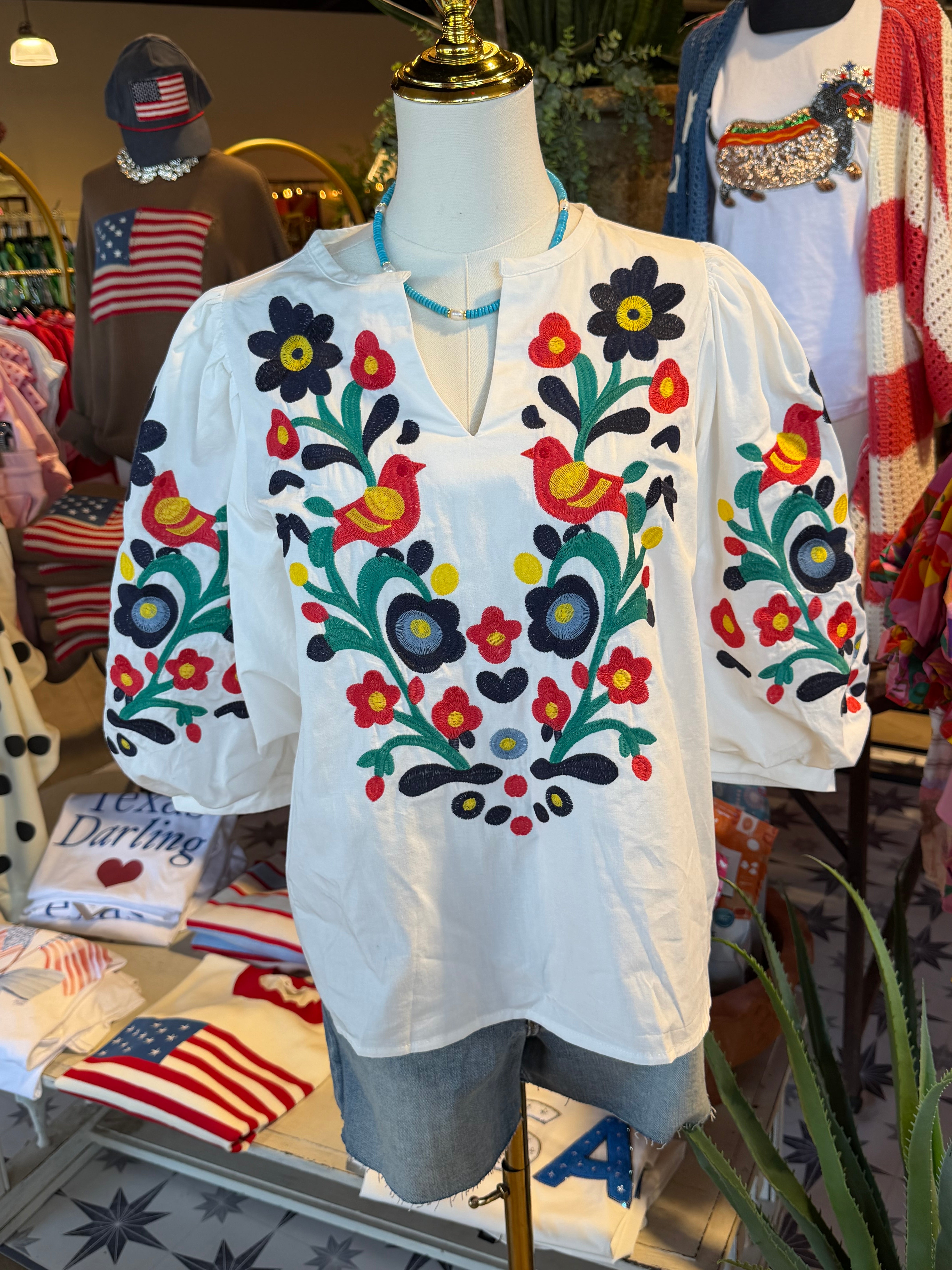 Karla Embroidery Top