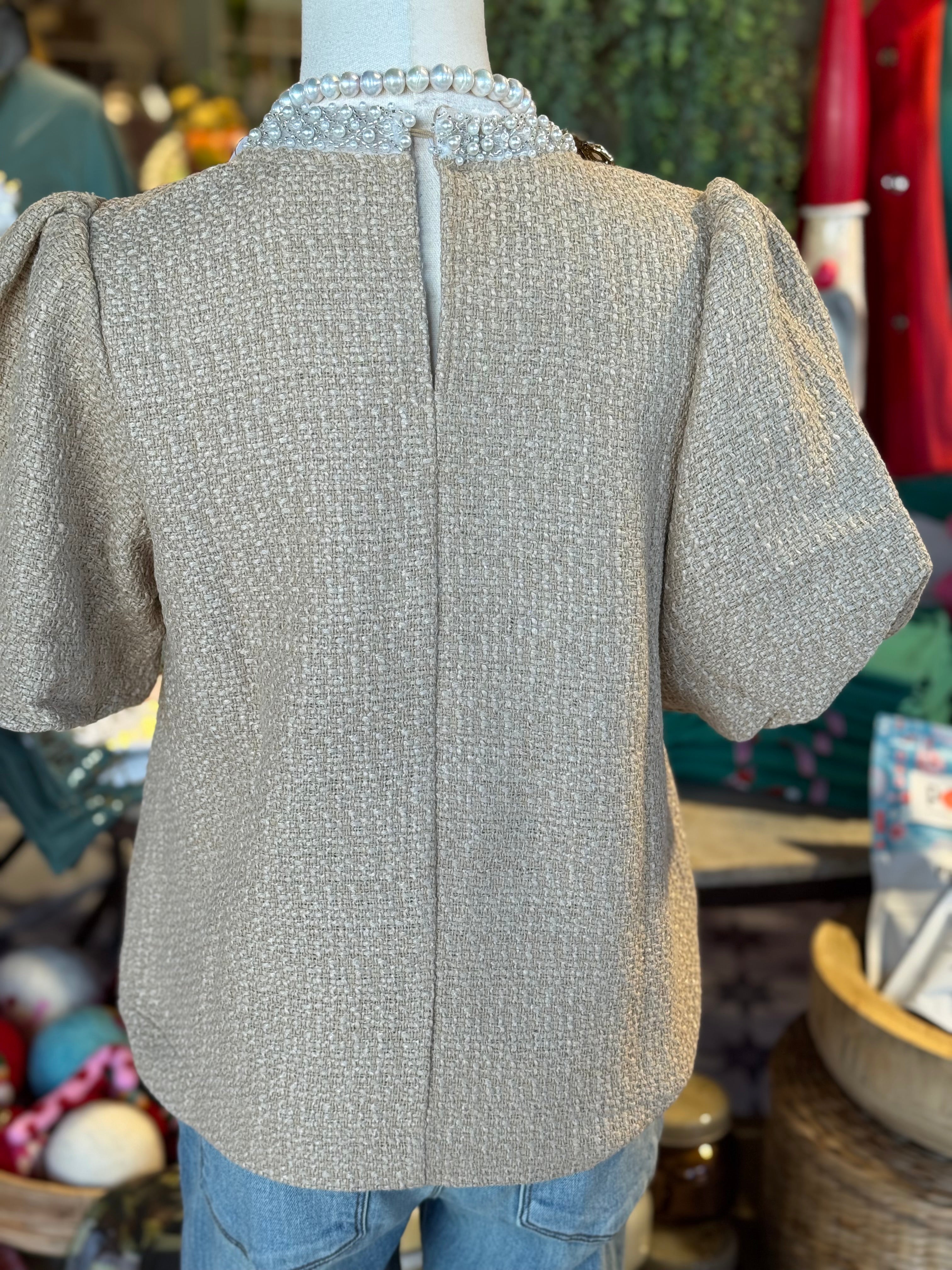 Camilla Beaded Neck Top