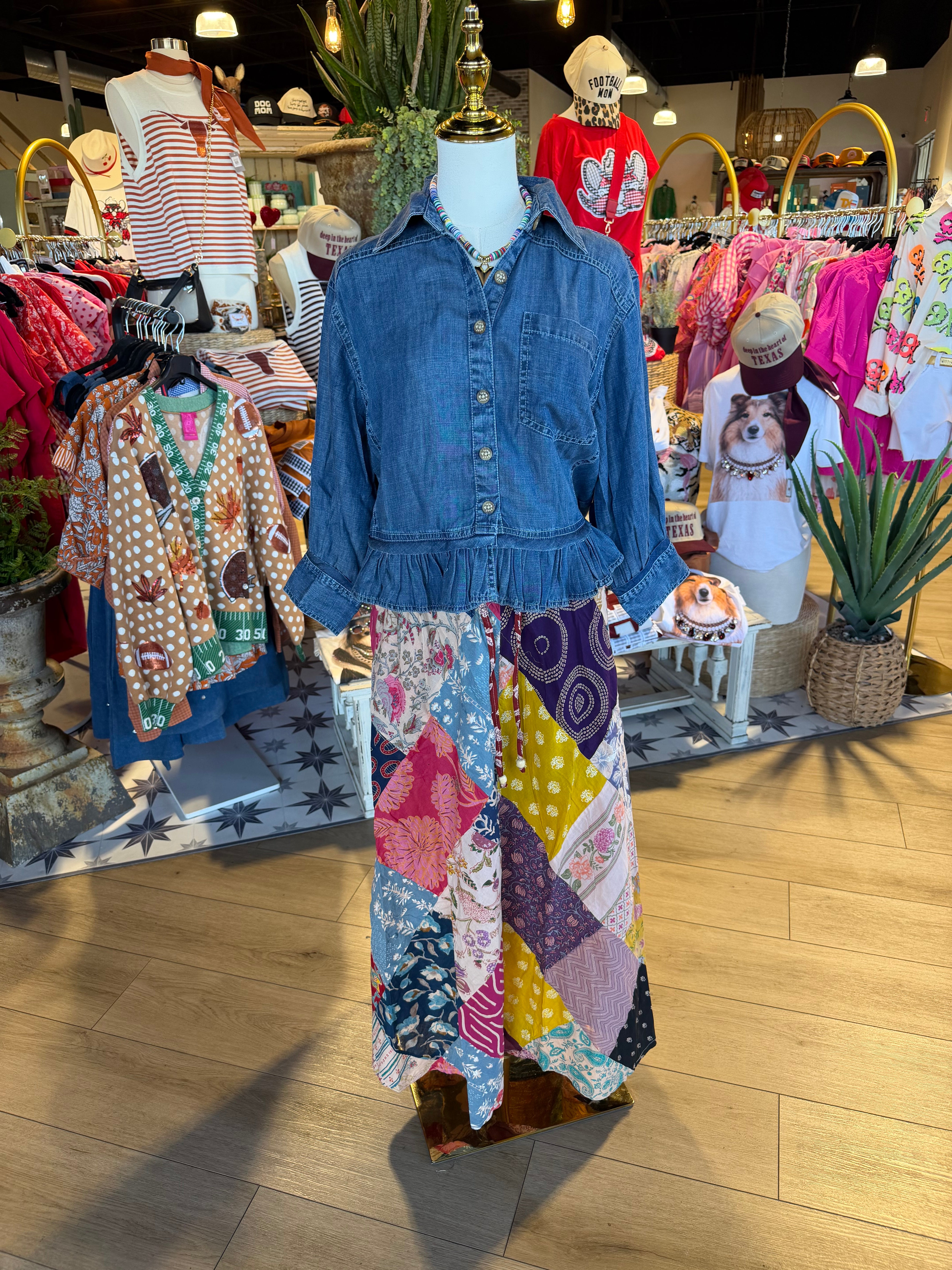 Peplum Denim Jacket/Top