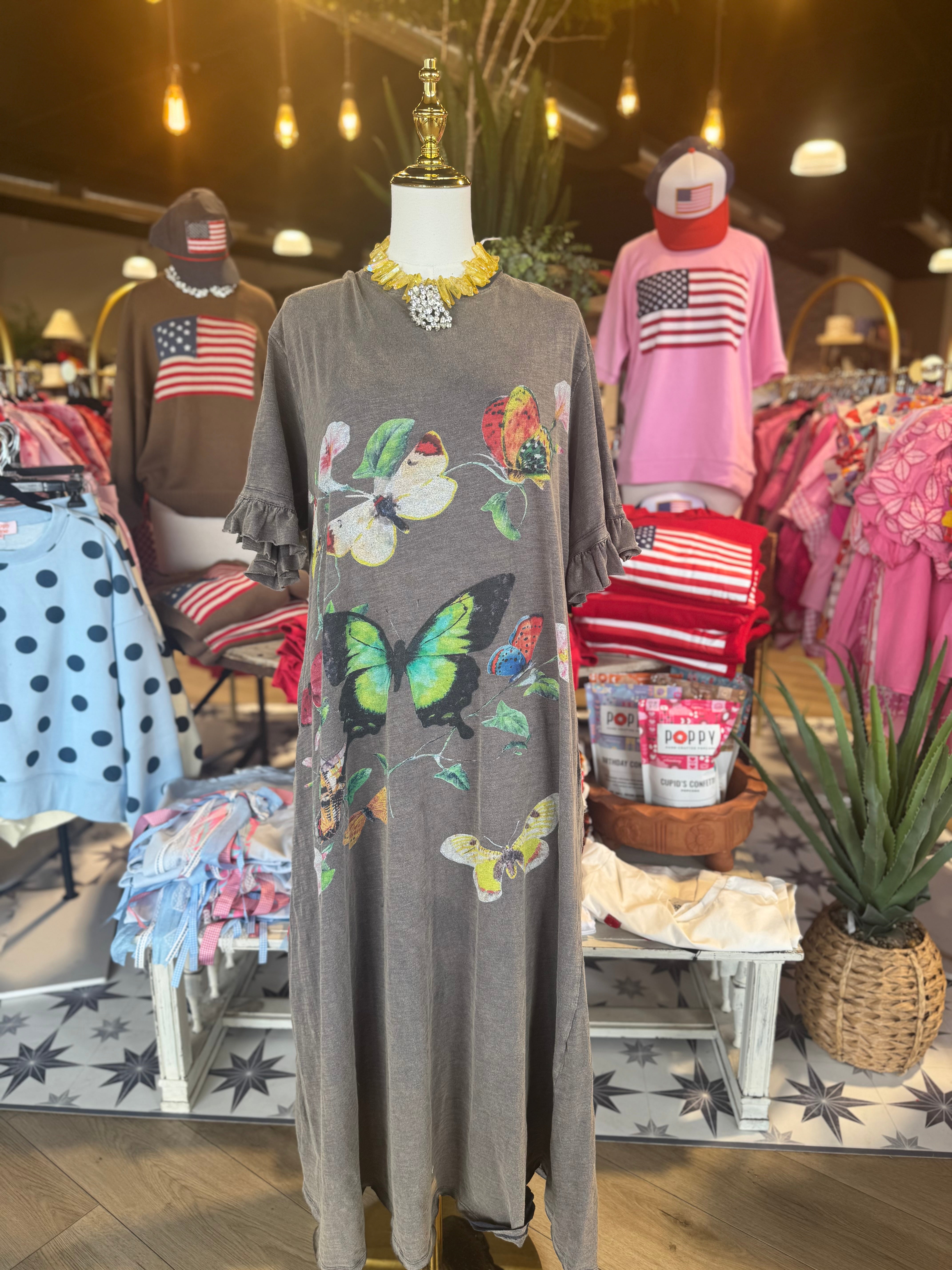 Butterfly Print Dress