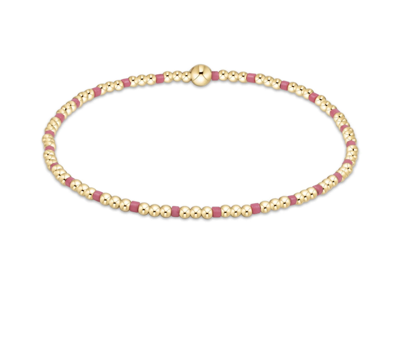 Hope Joy 2mm Pink Metallic Beaded Bracelet