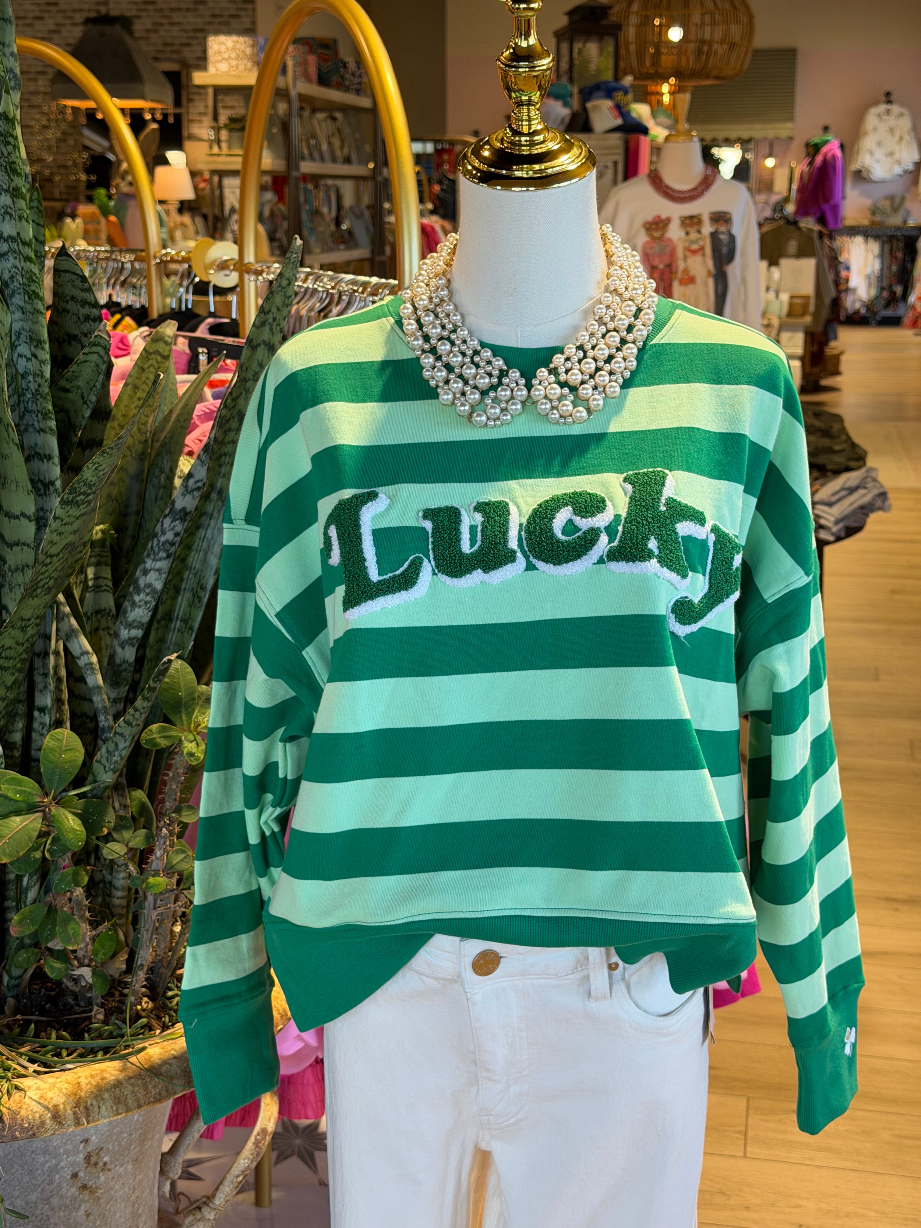 Chenille Lucky Sweatshirt