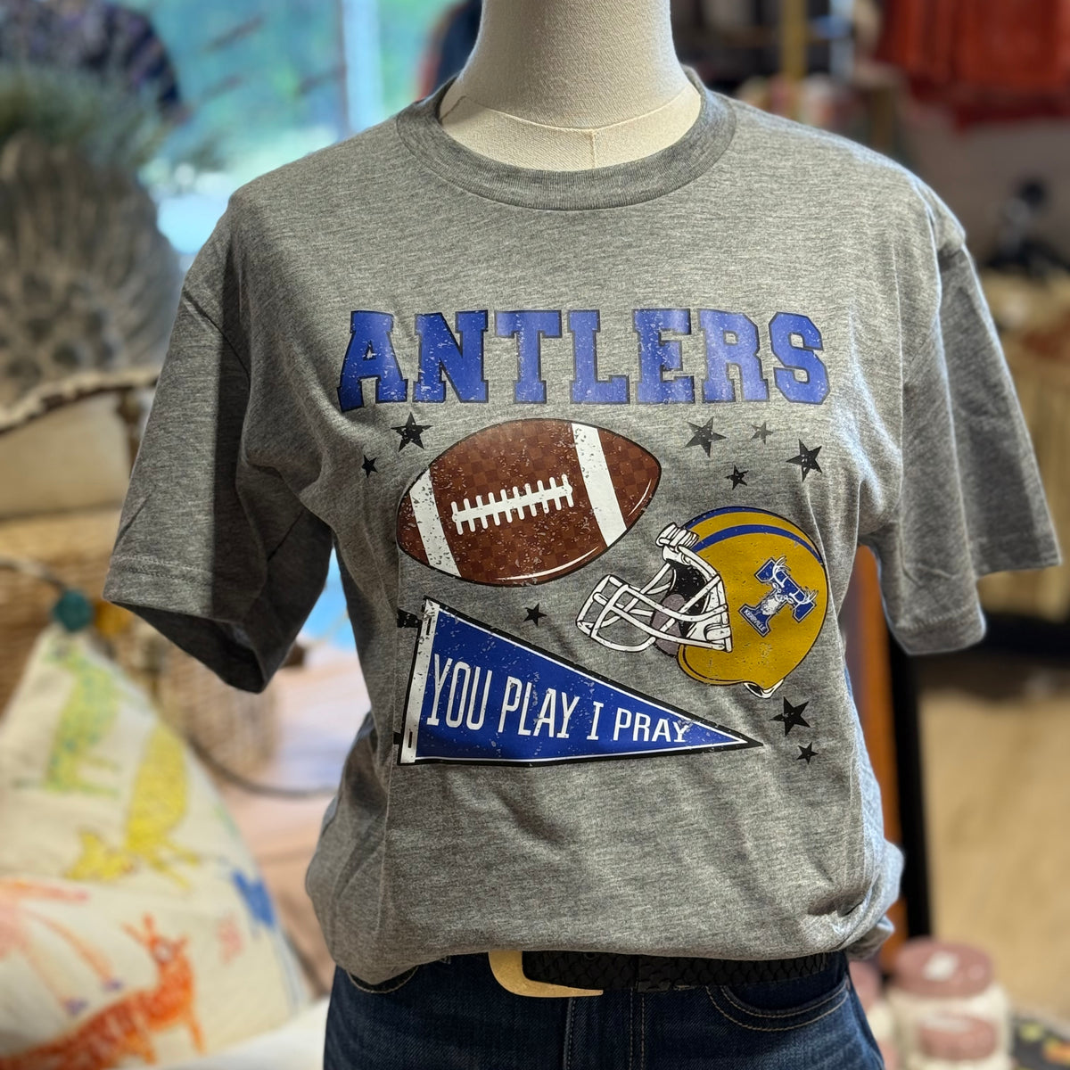 XG×YUEQI QI Football Oversized Tee M ブルー XG × YUEQI QI Football