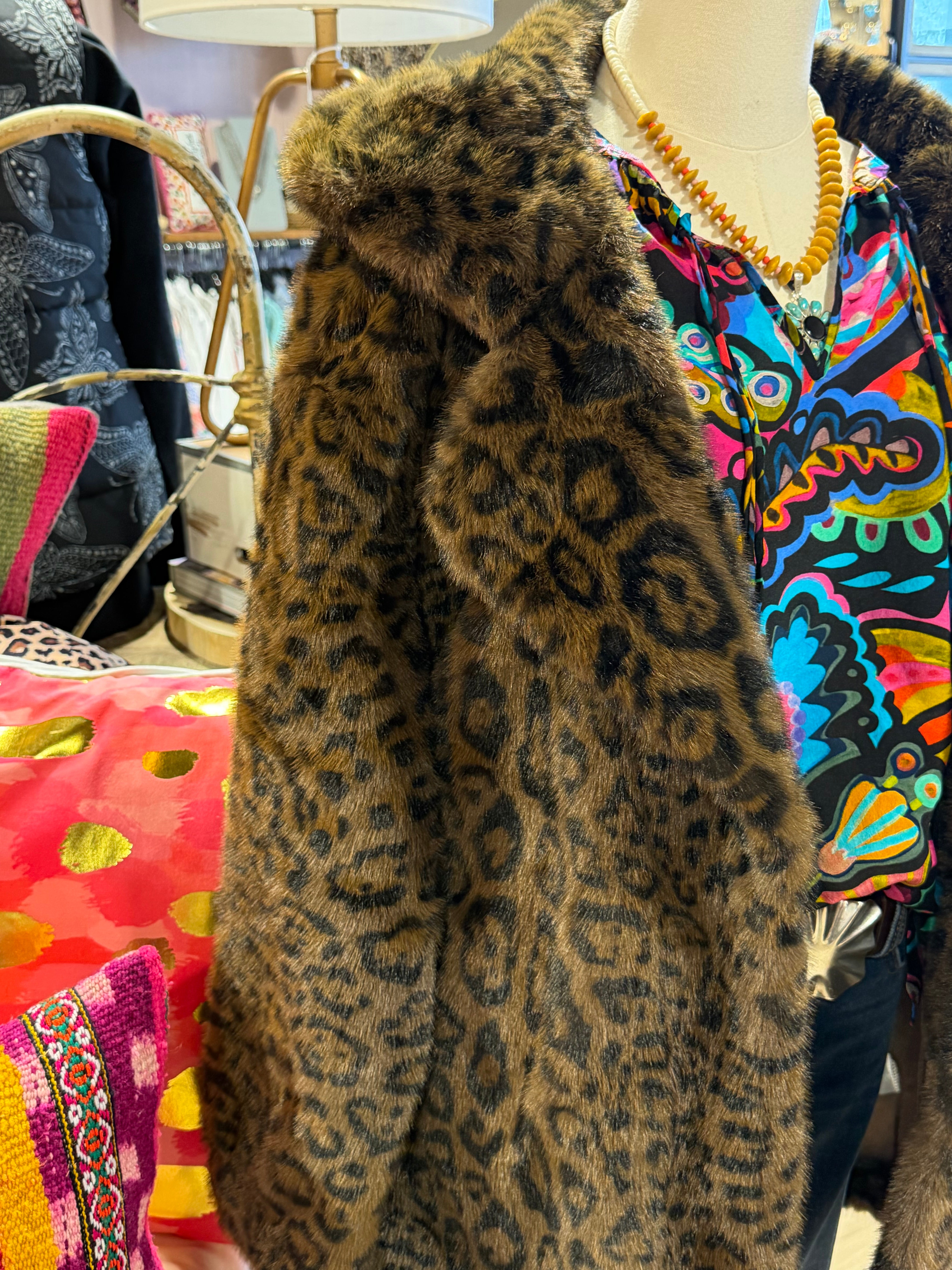 Faux Fur Leopard Jacket