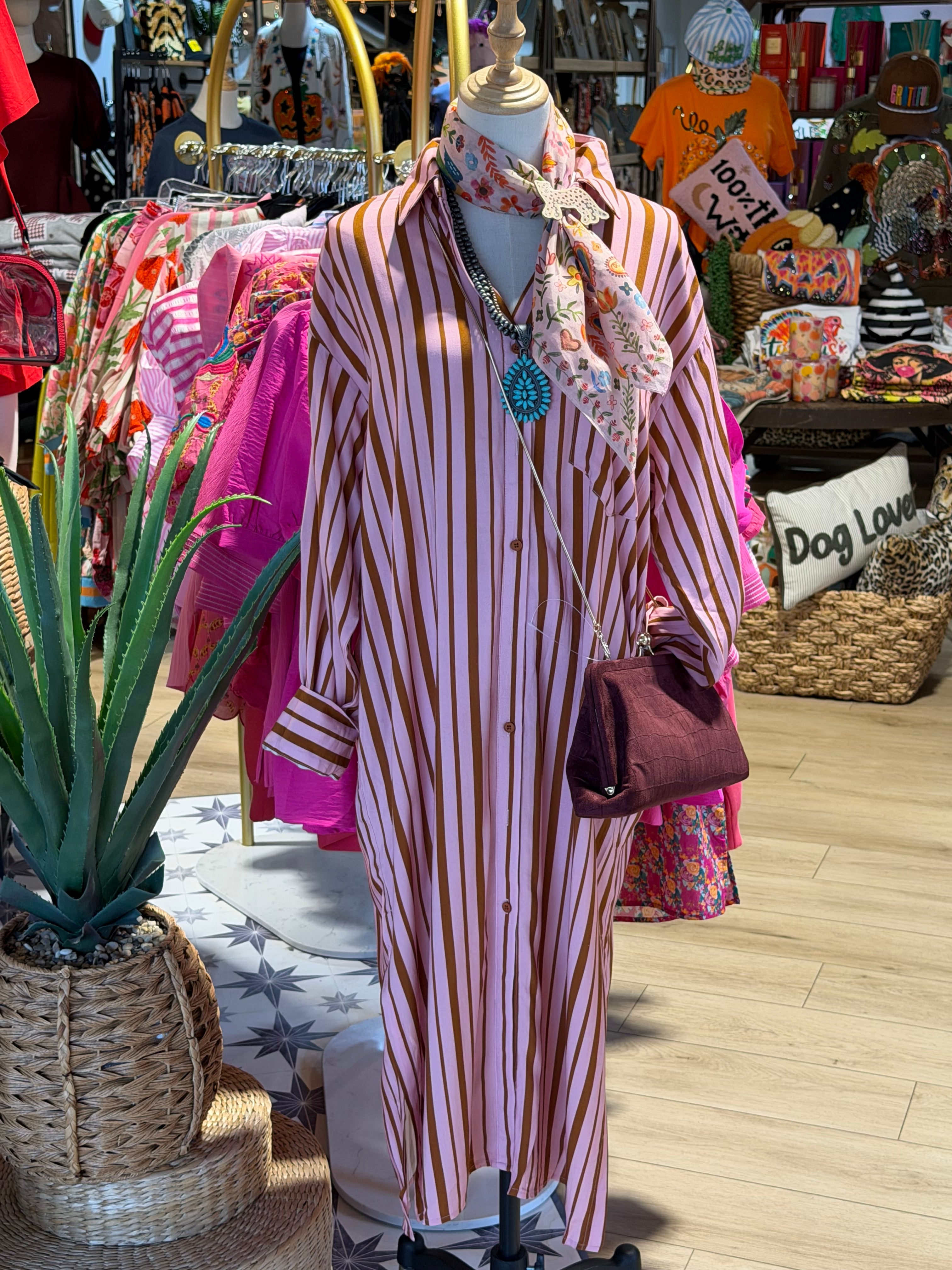 Rosewood Stripe Dress