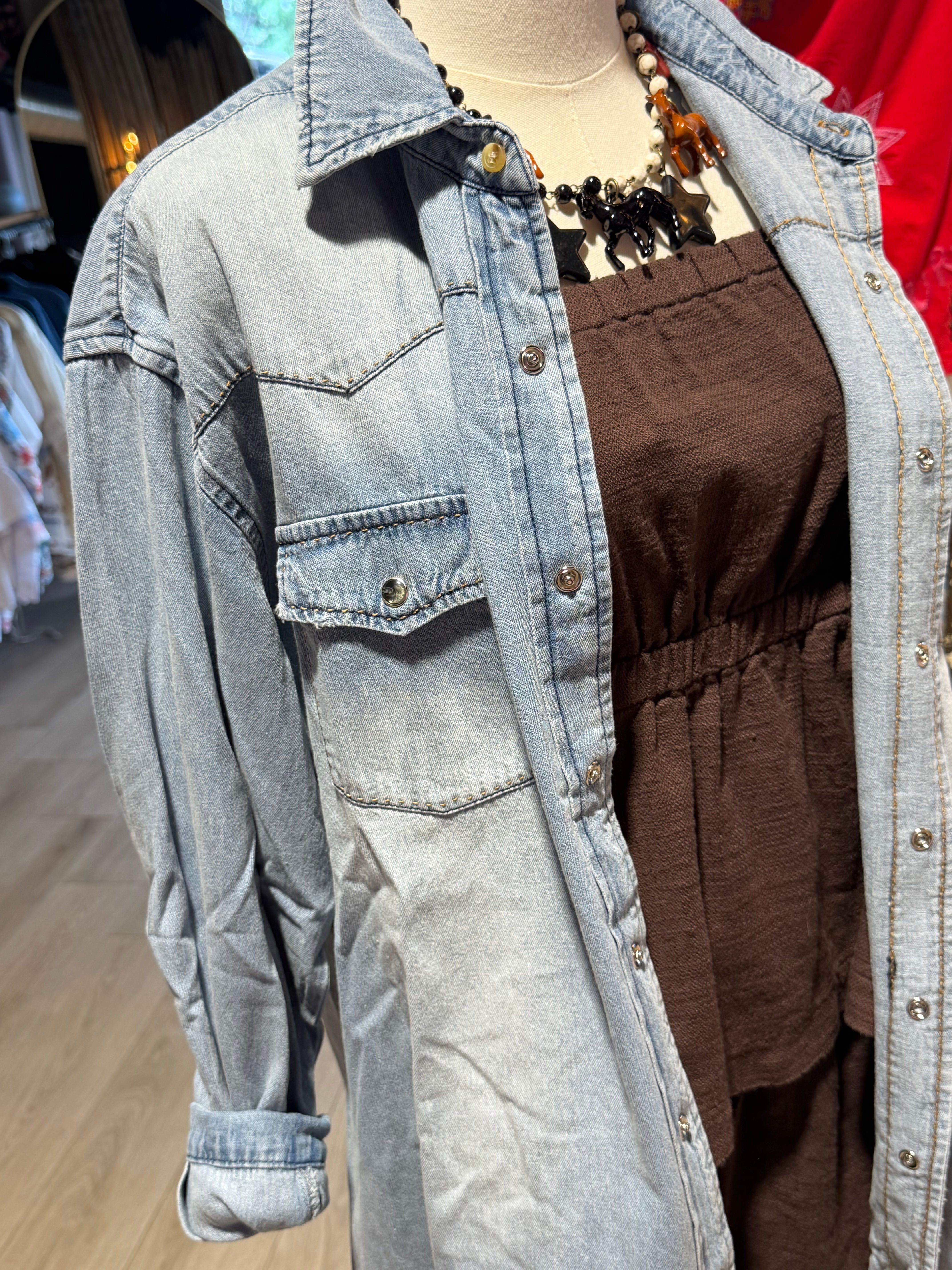 Pamela Denim Top