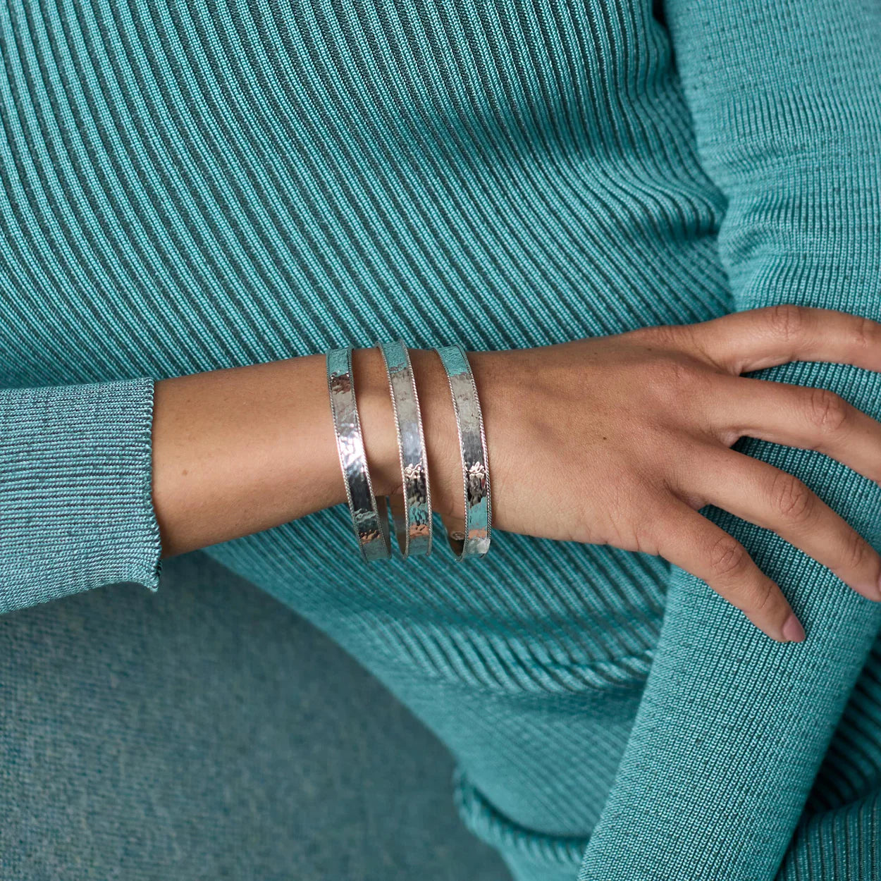 Savoy Bangle-Silver