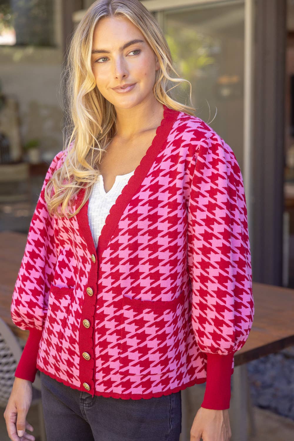 Houndstooth Cardigan