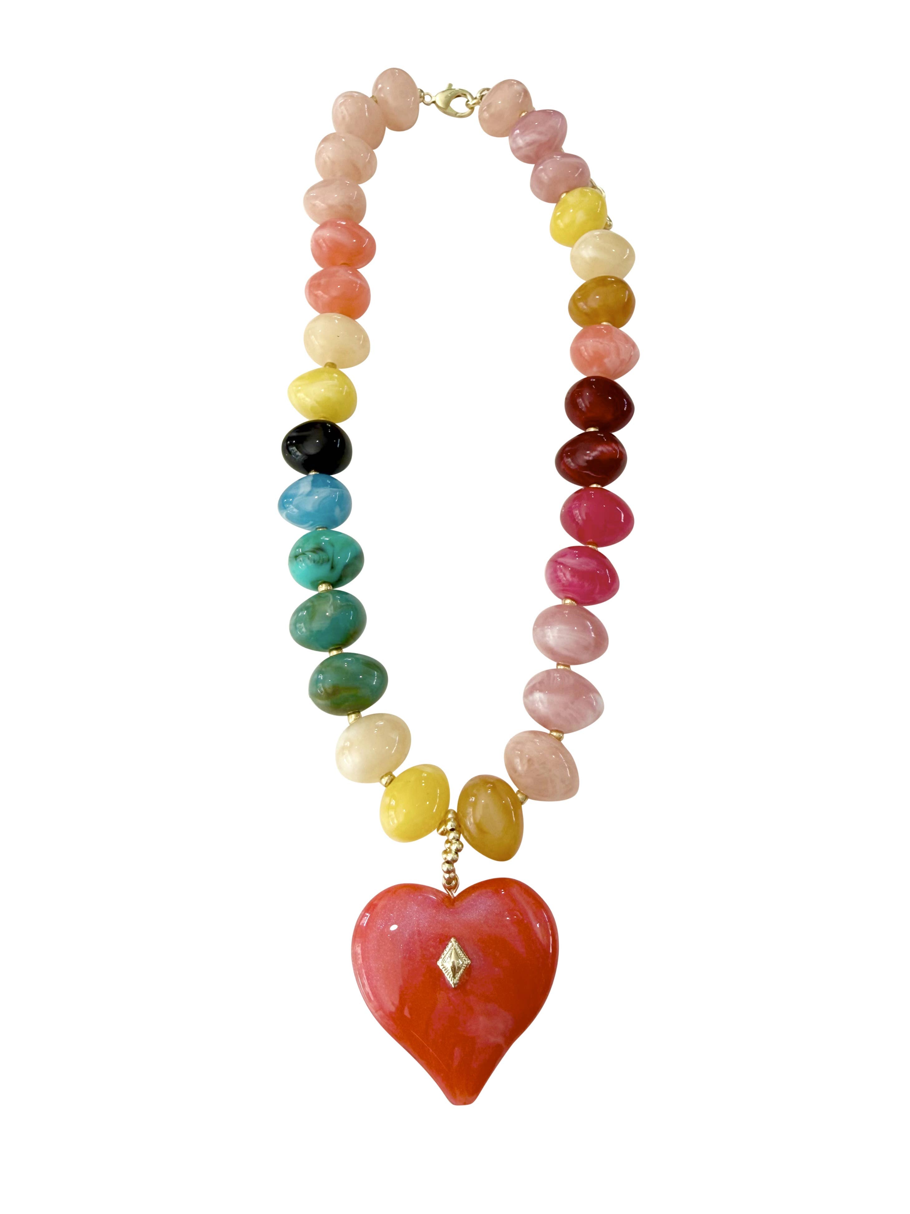 Tisha Chunky Heart Necklace