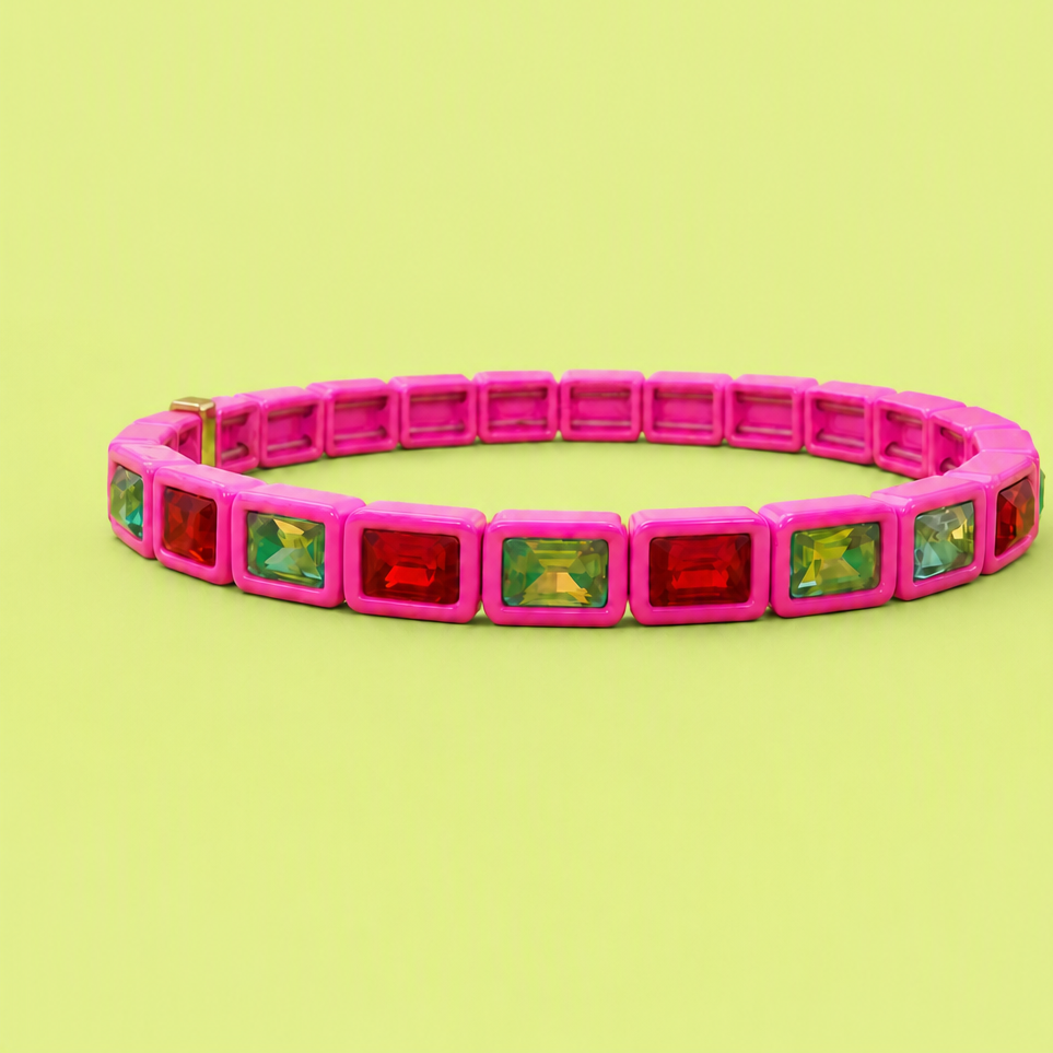 Enamel Stretch Bracelets - Holiday - Asst Styles