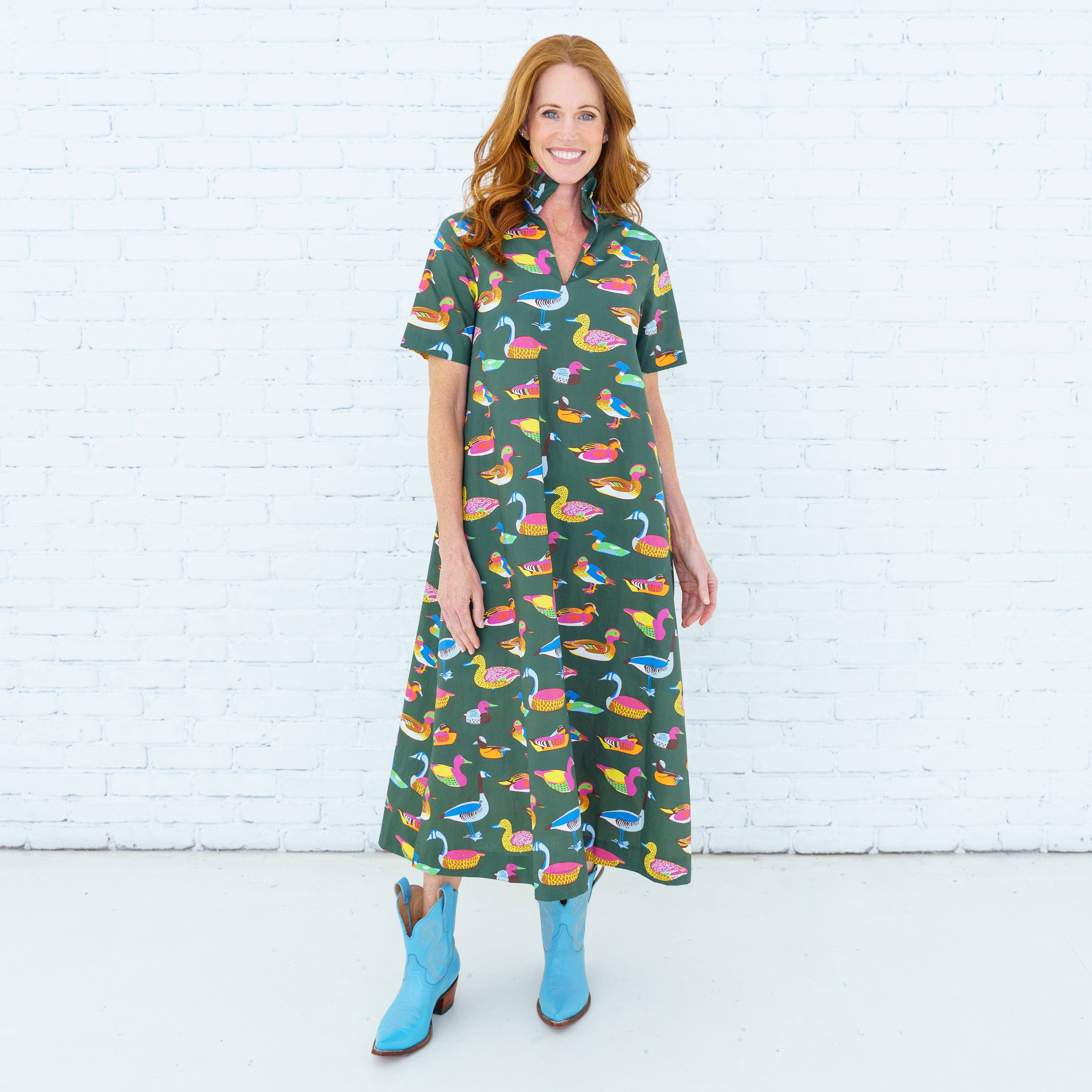 Georgia Duck Dress Olive