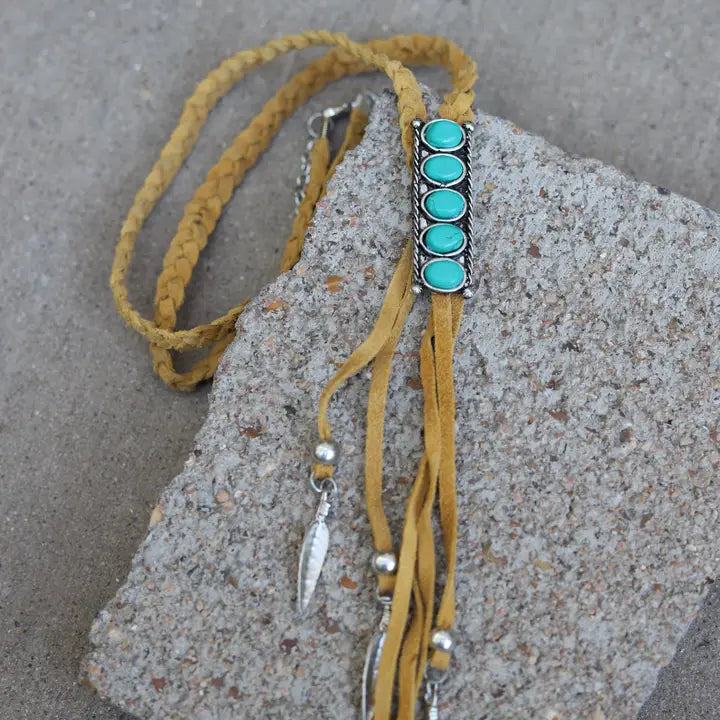 Braided Feather Necklace