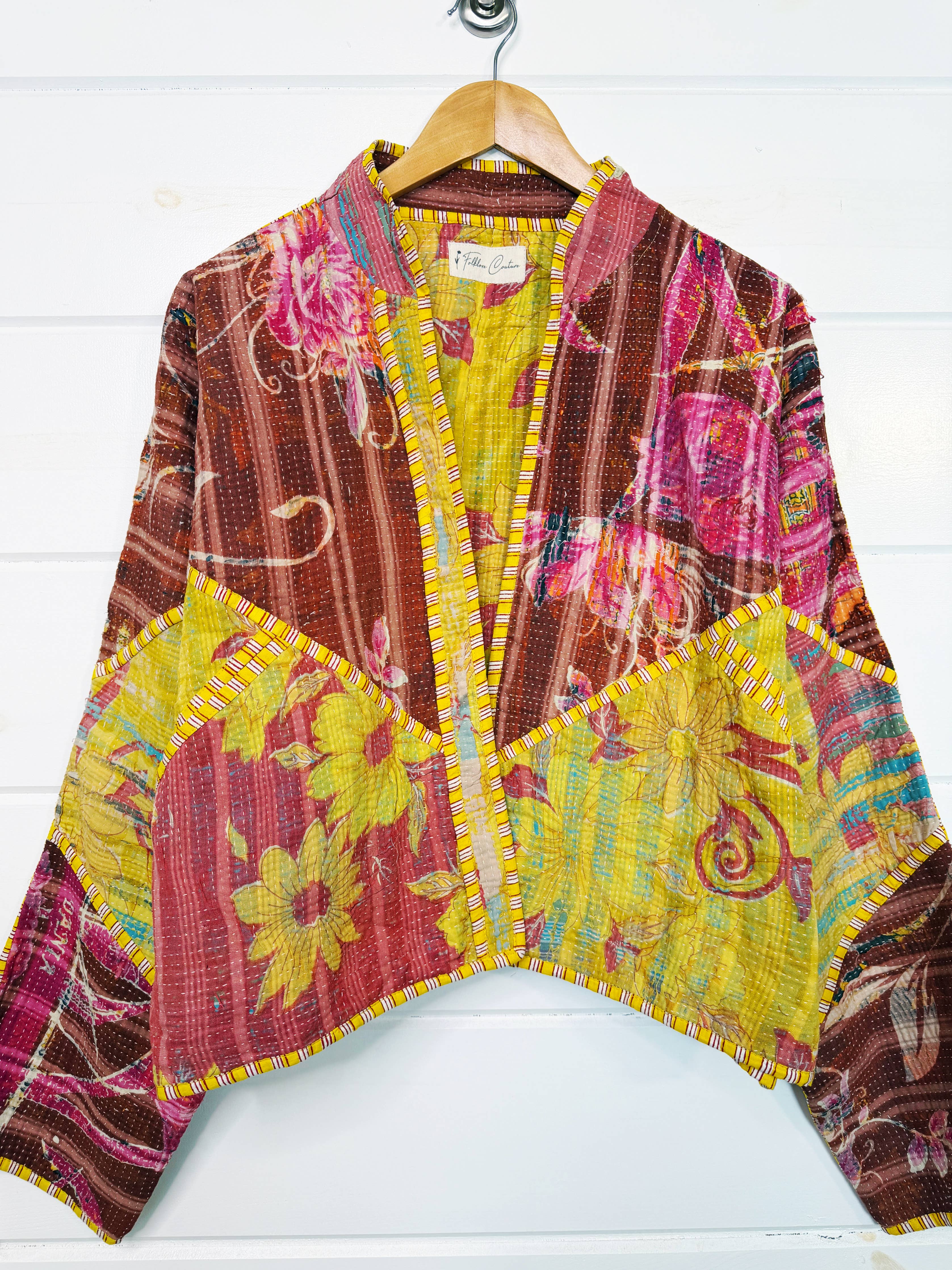 Kantha Quilted Jacket – Patchwork One-of-a-Kind Coat