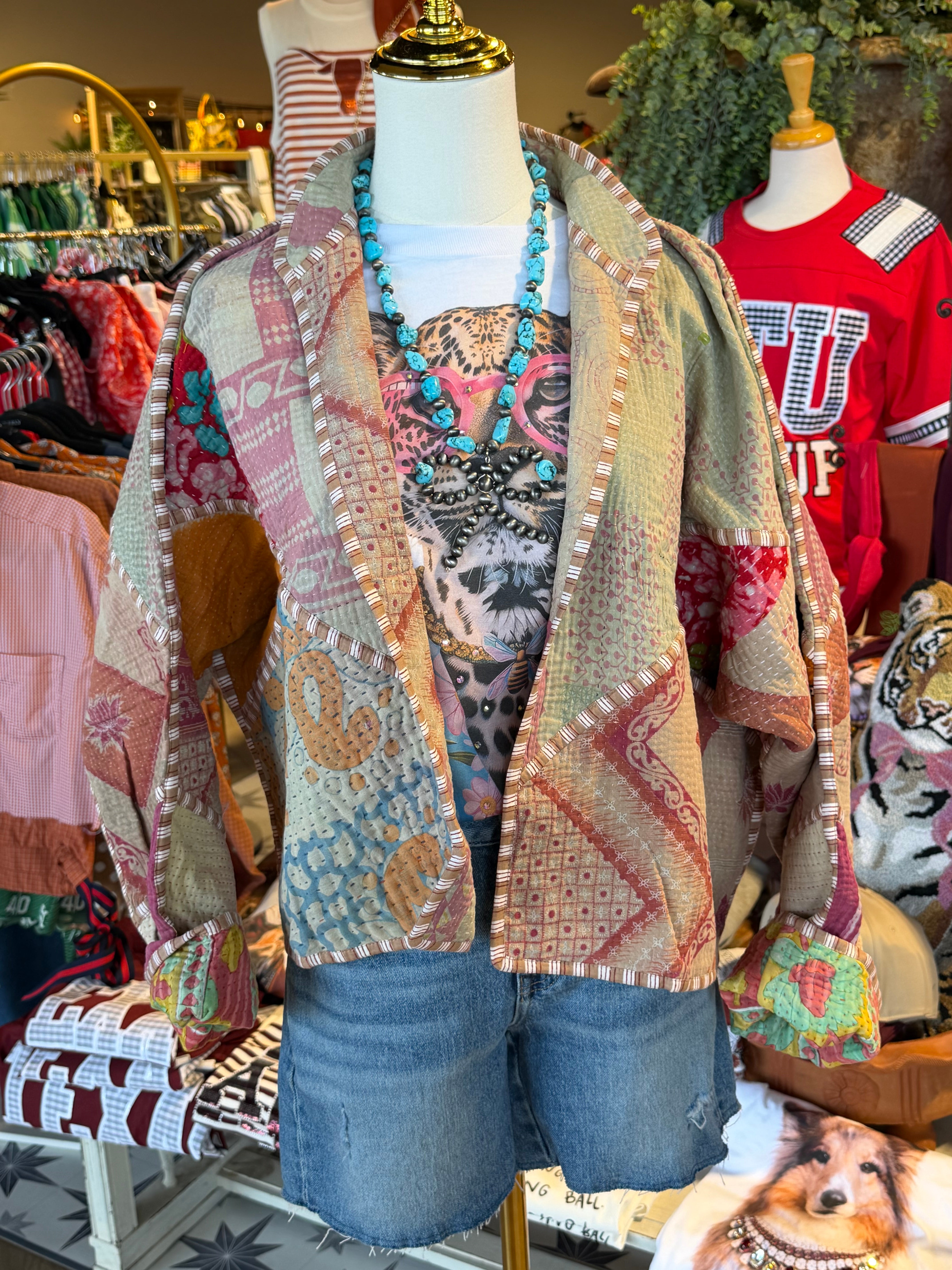 Kantha Quilted Jacket – Patchwork One-of-a-Kind Coat