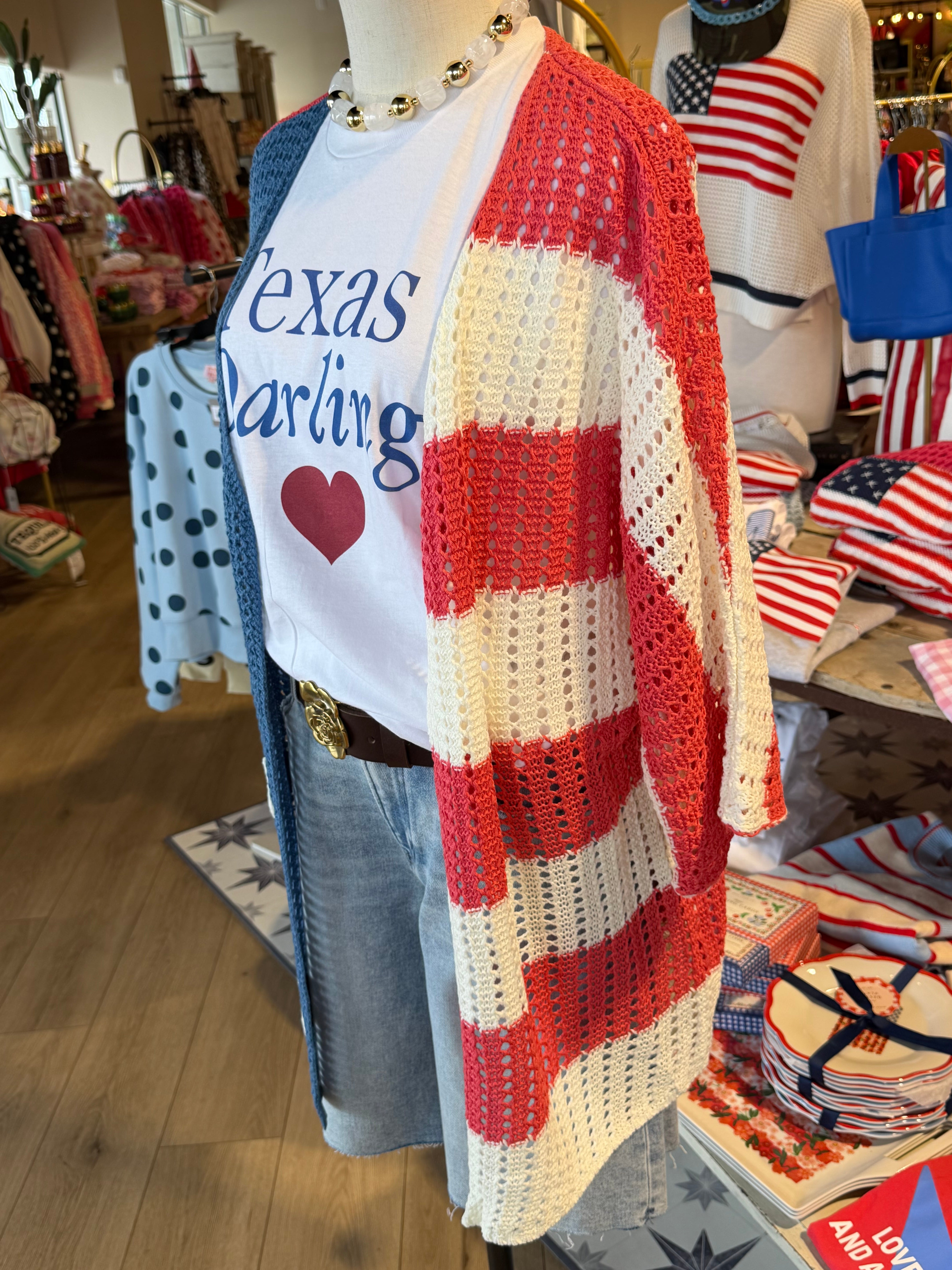 American Flag Cardigan