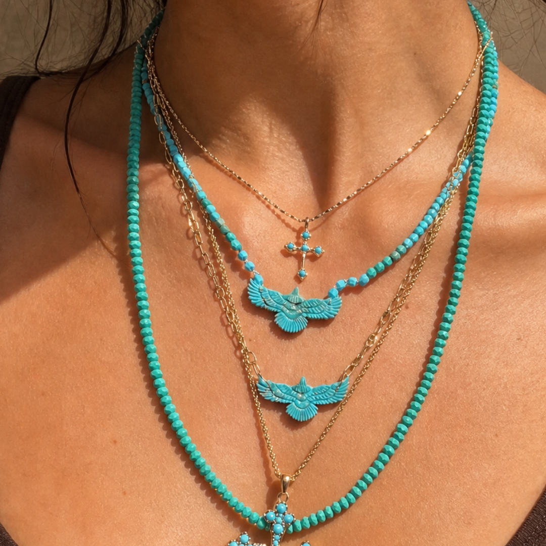 Rise and Reign Turquoise Eagle Necklace