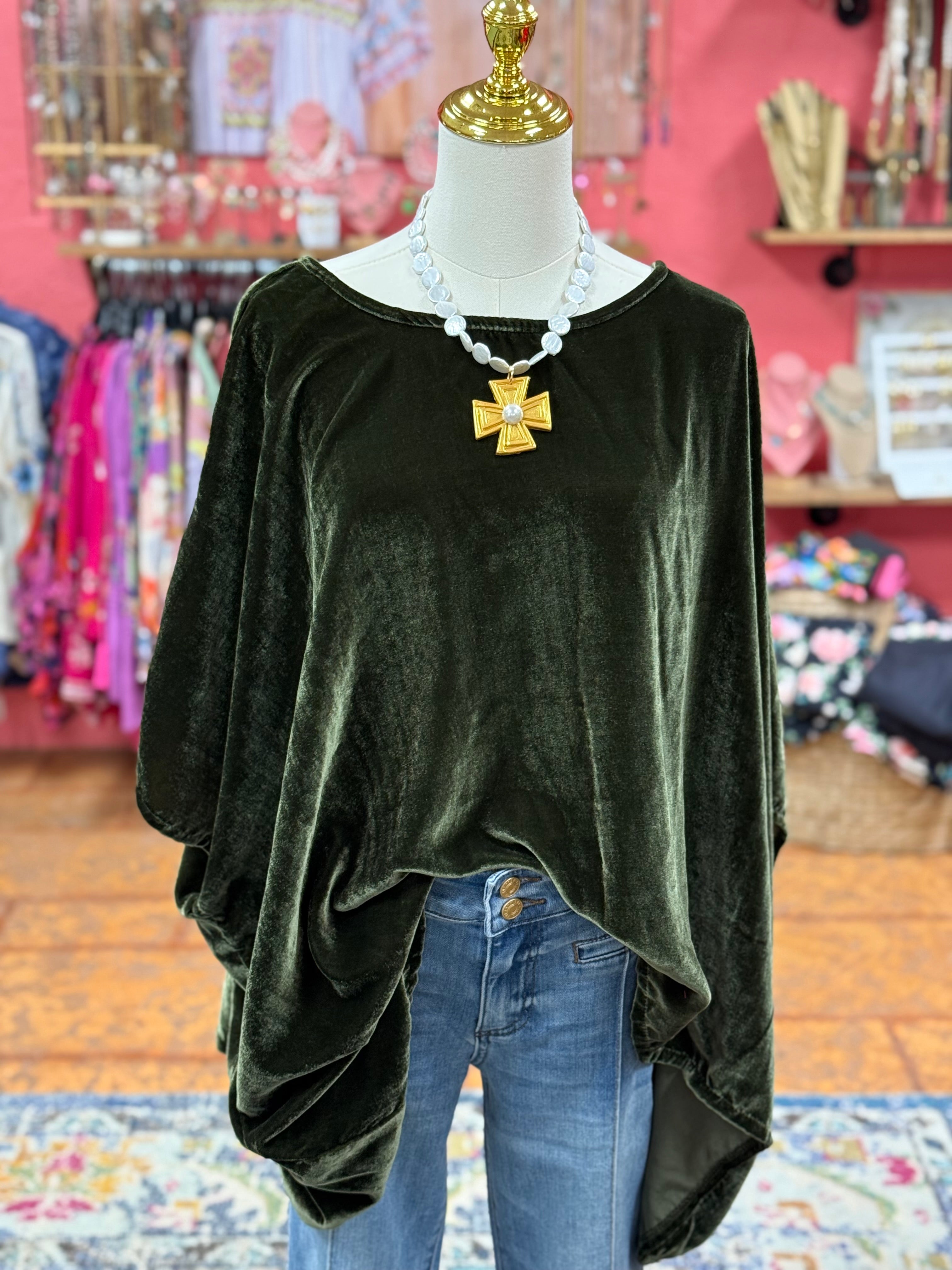 Boho Velvet Top (3colors)