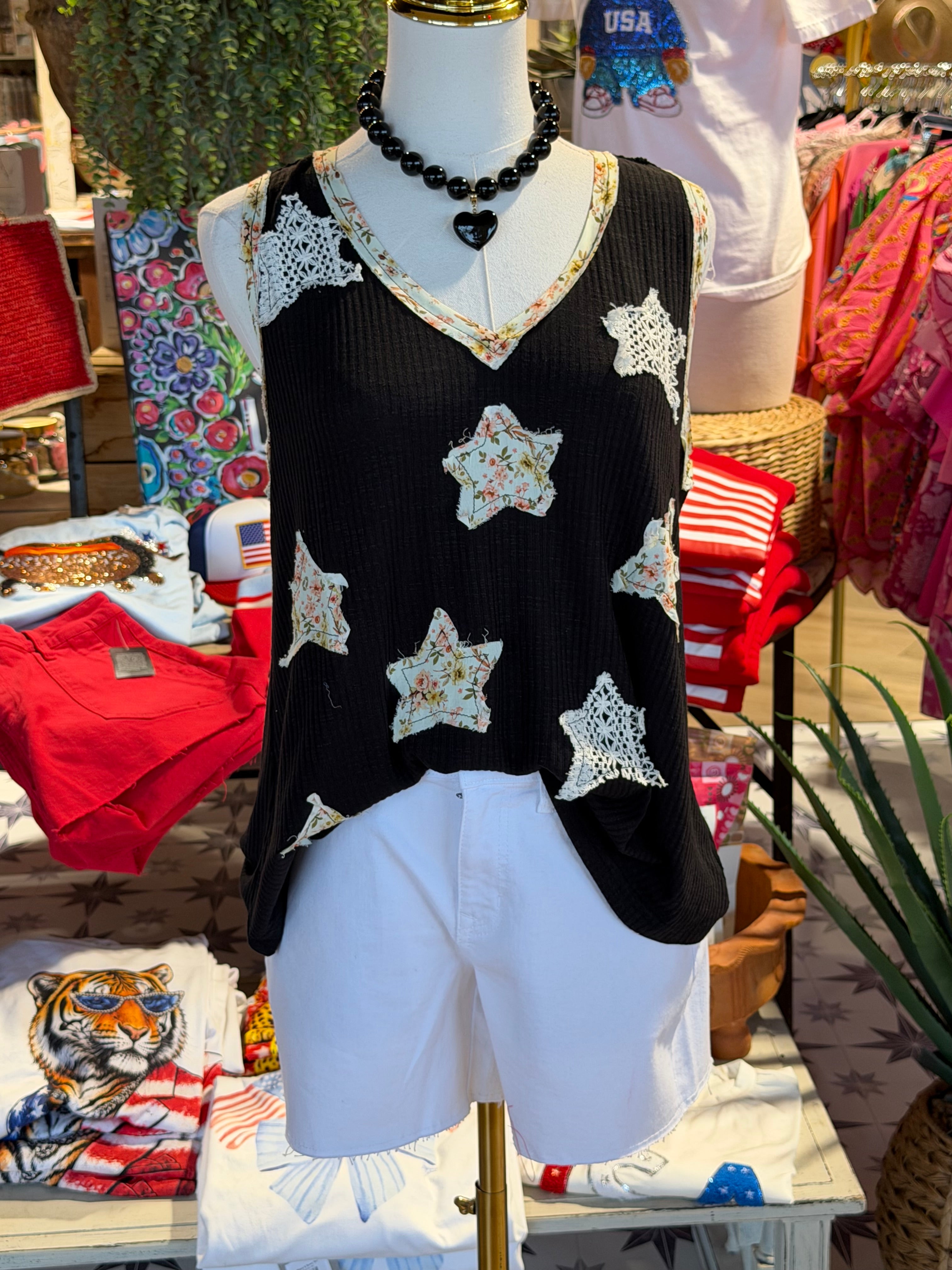 Boho Star Patch Tank