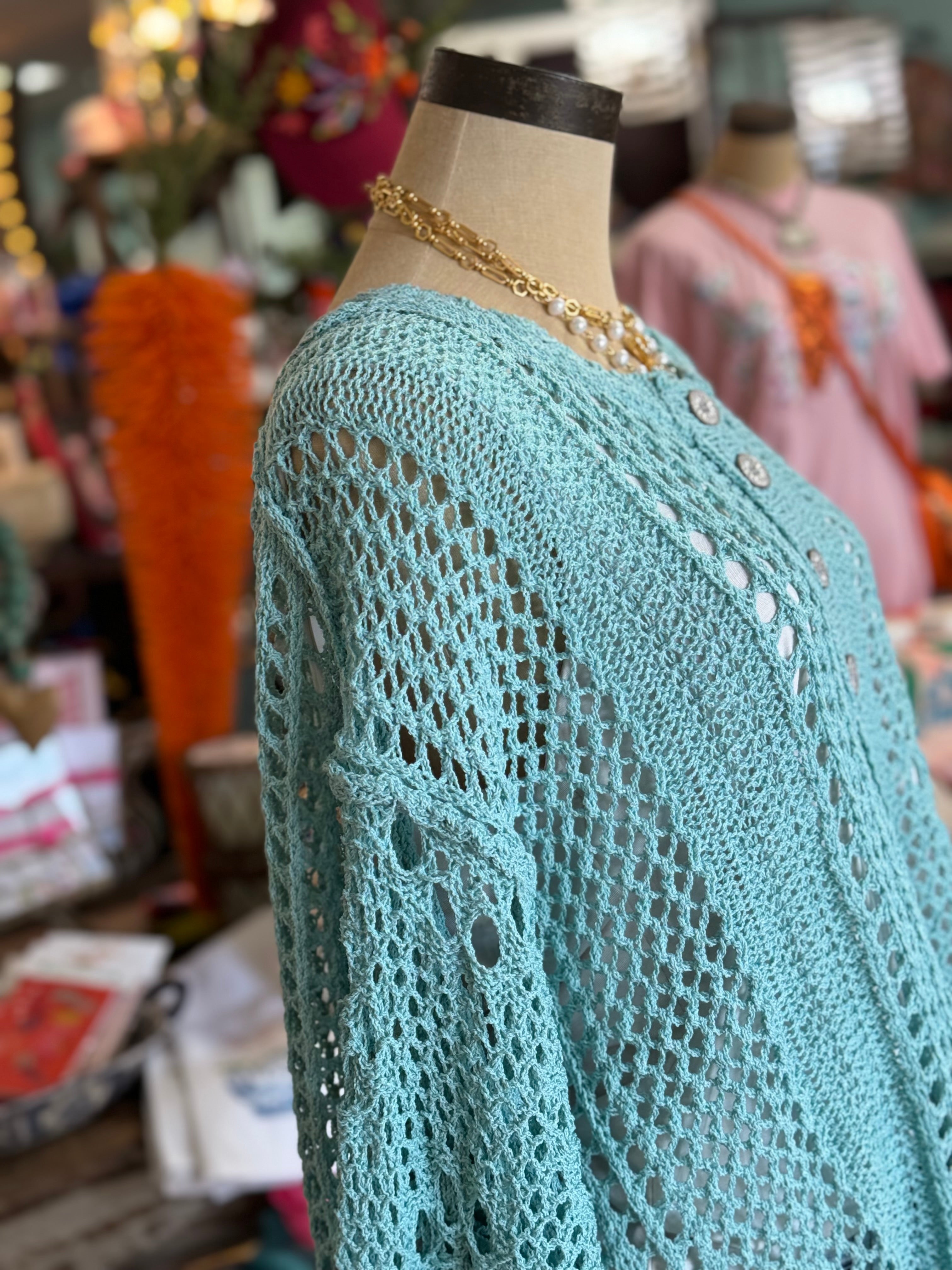 Aquamarine Crochet Top