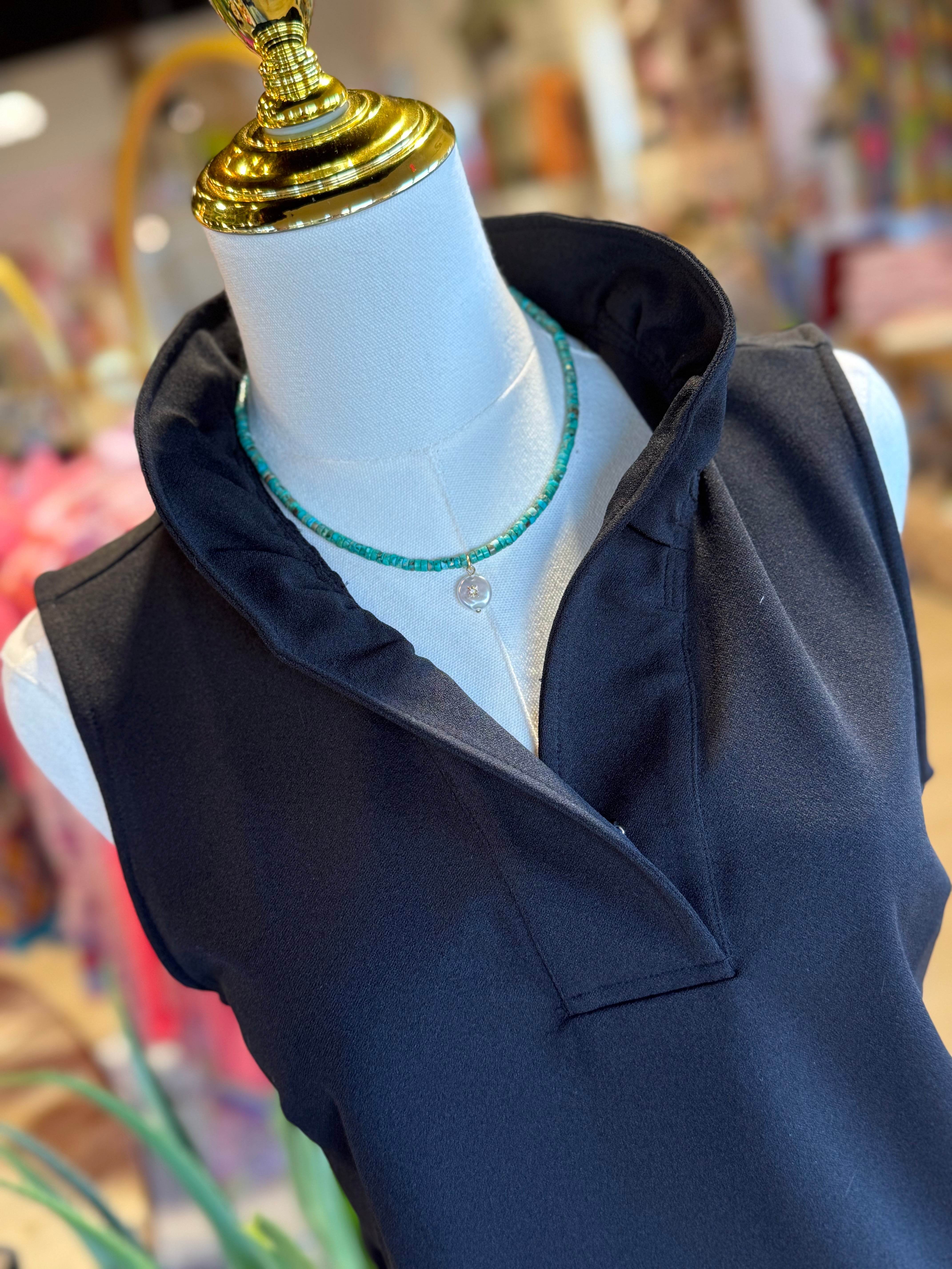 Tammy Sleeveless Top- Black