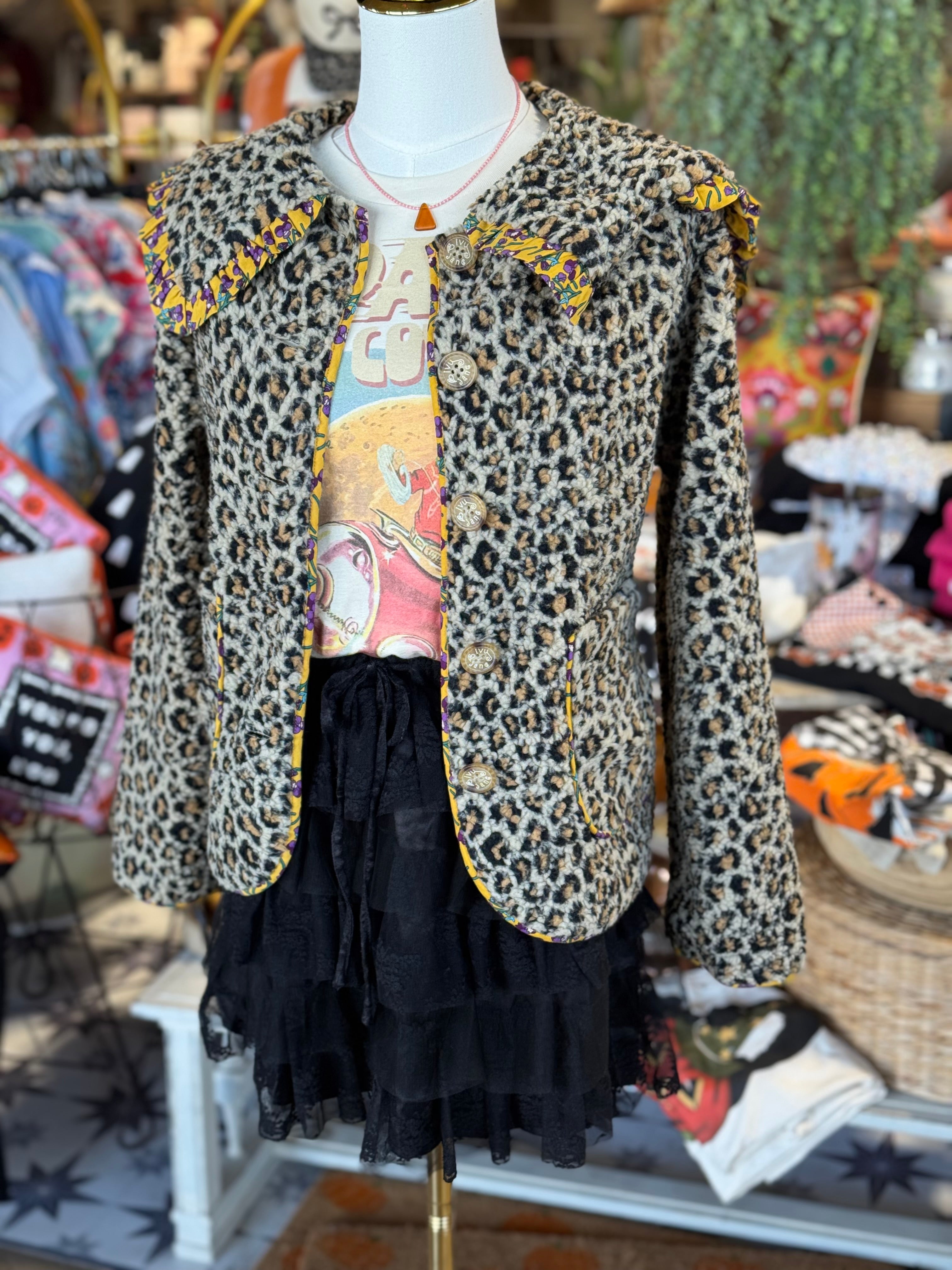 Leopard Sherpa Jacket