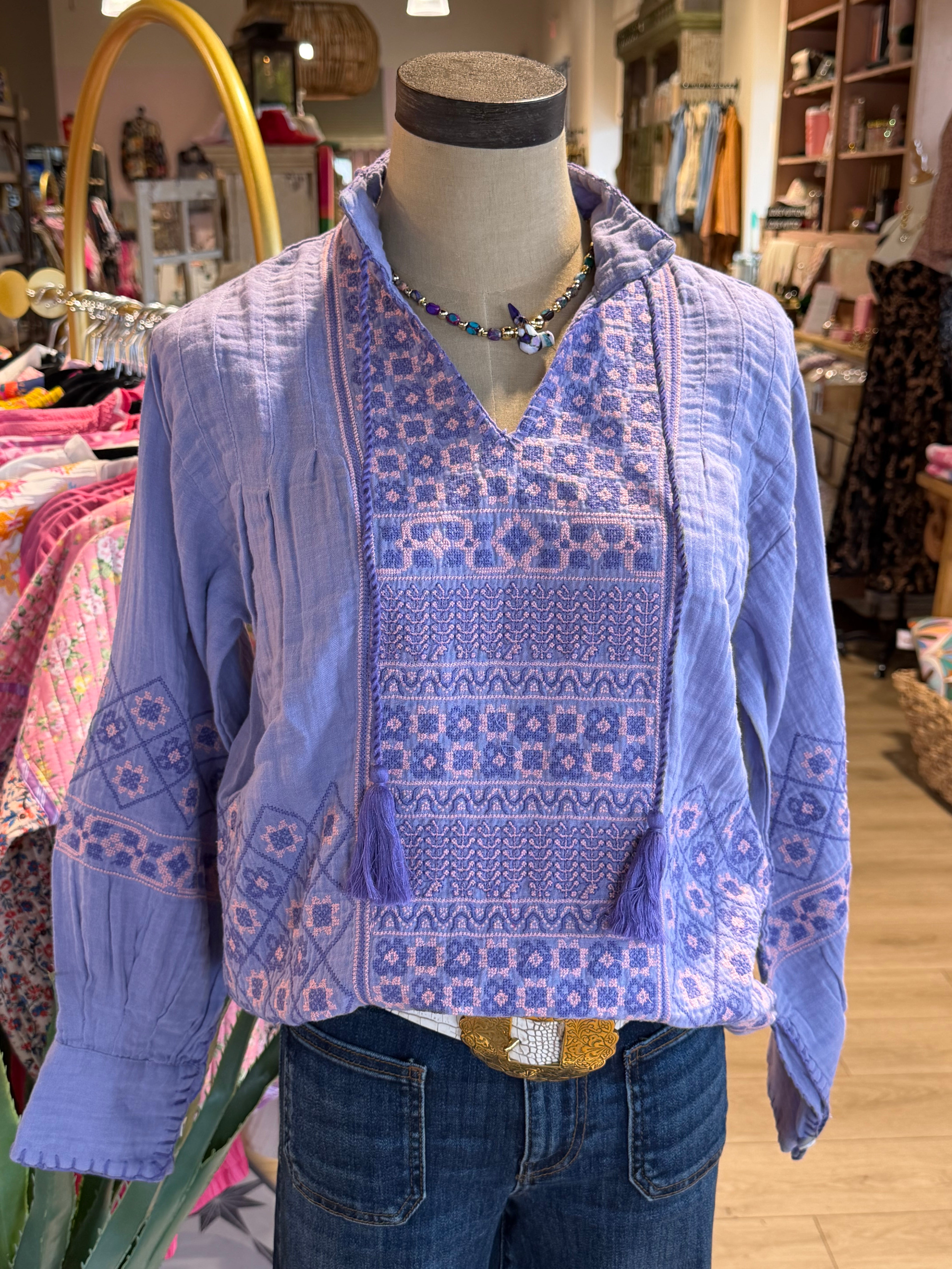 Perrie Cross Stitch Top