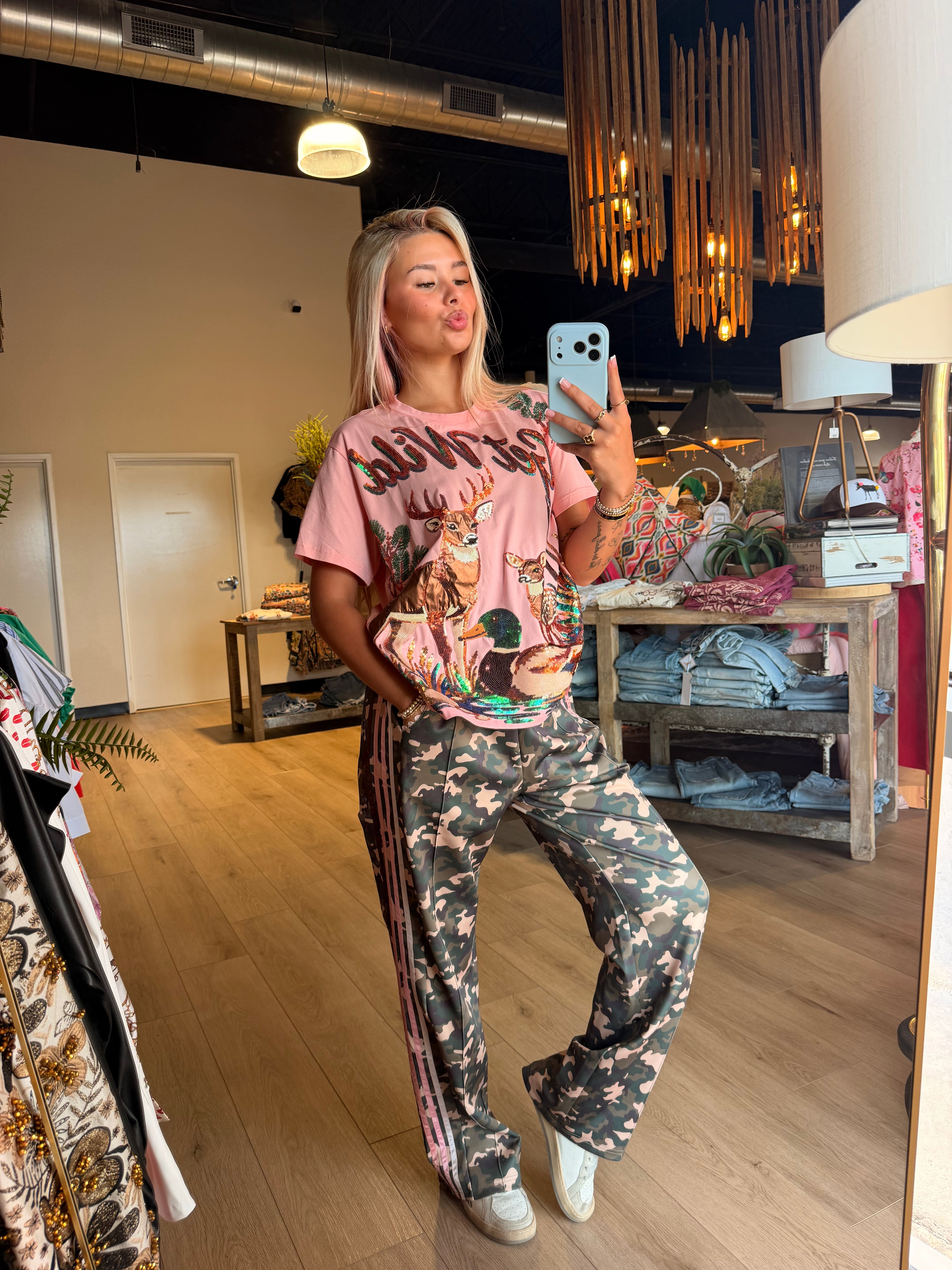 Deer Camp Darling Track Pants