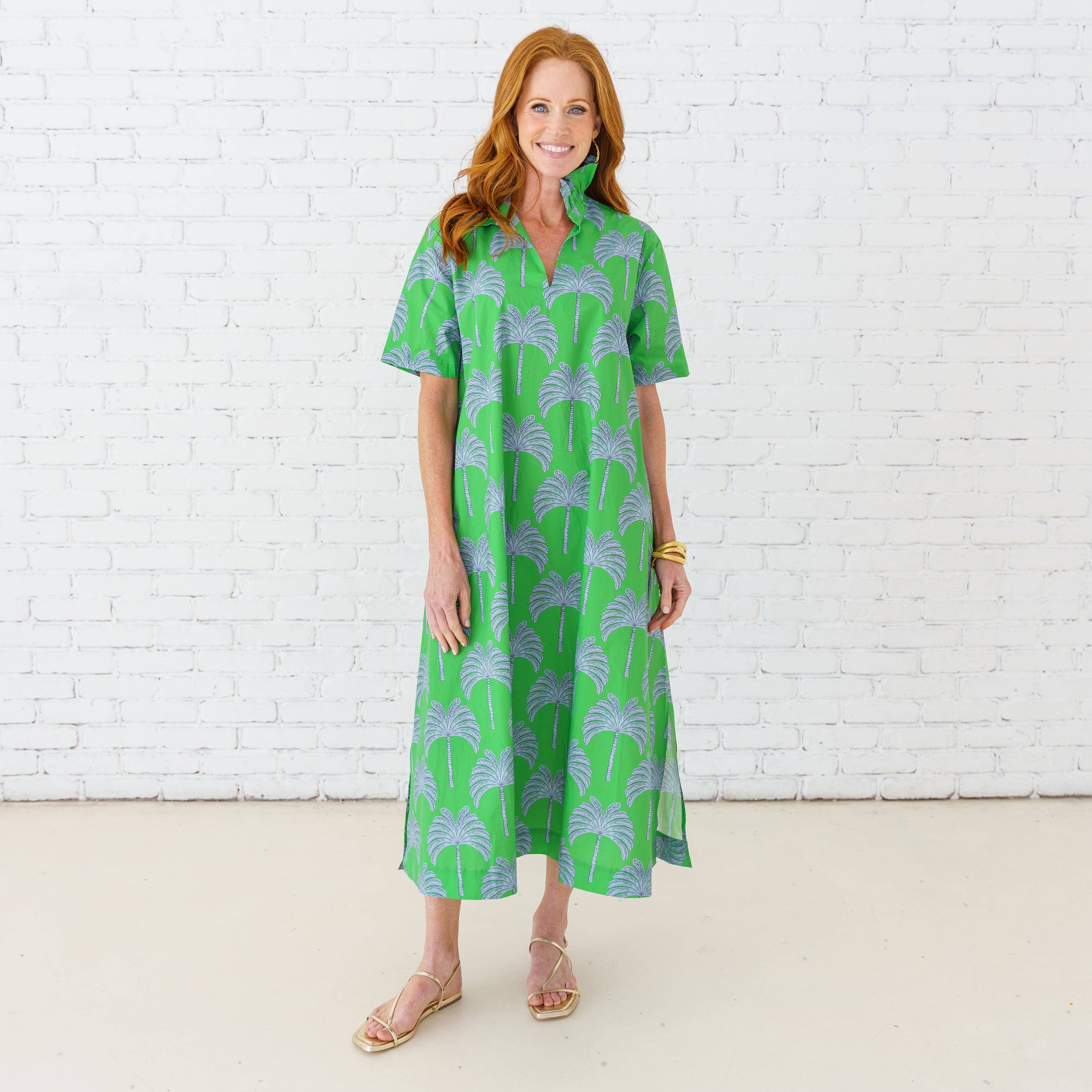Georgia Palm Dress Green