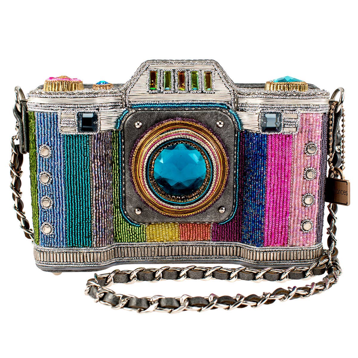 Life in Color Beaded Crossbody Camera Handbag