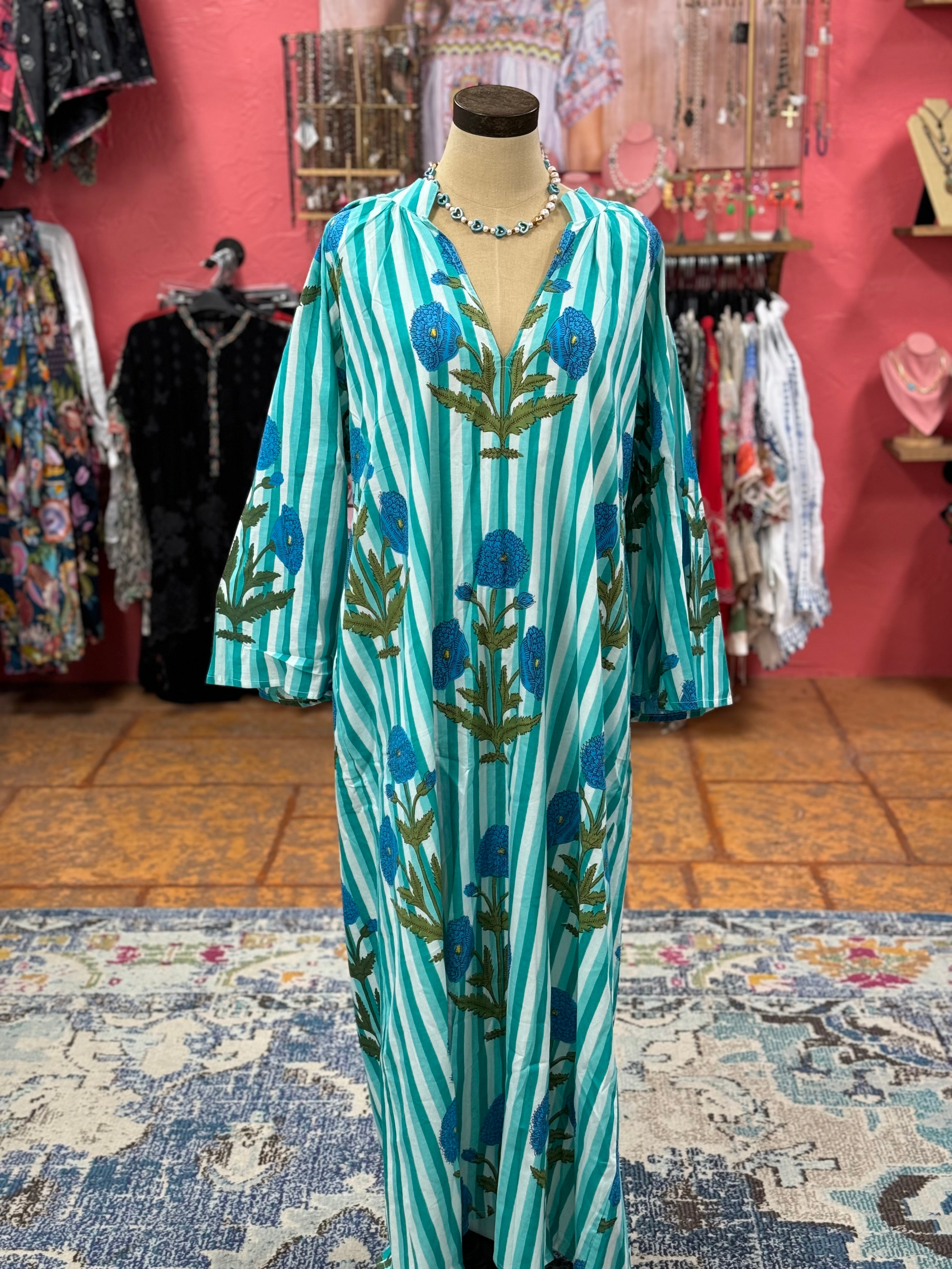 Turquoise Seaside Caftan