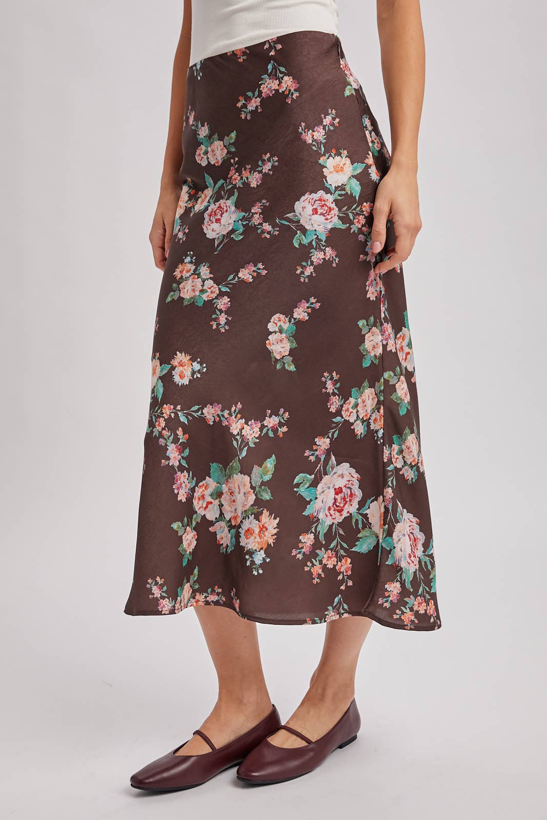 FLORAL MIDI SKIRT