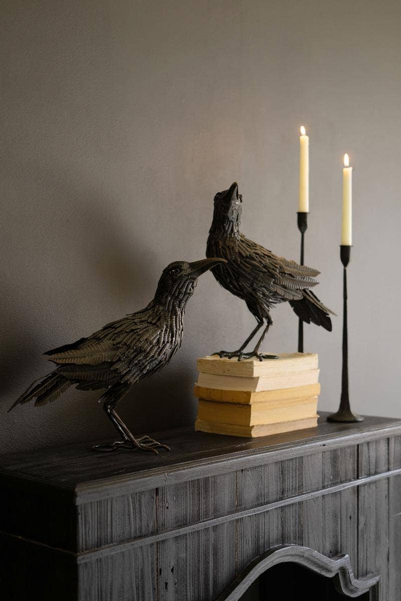BLACK METAL HALLOWEEN CROWS
