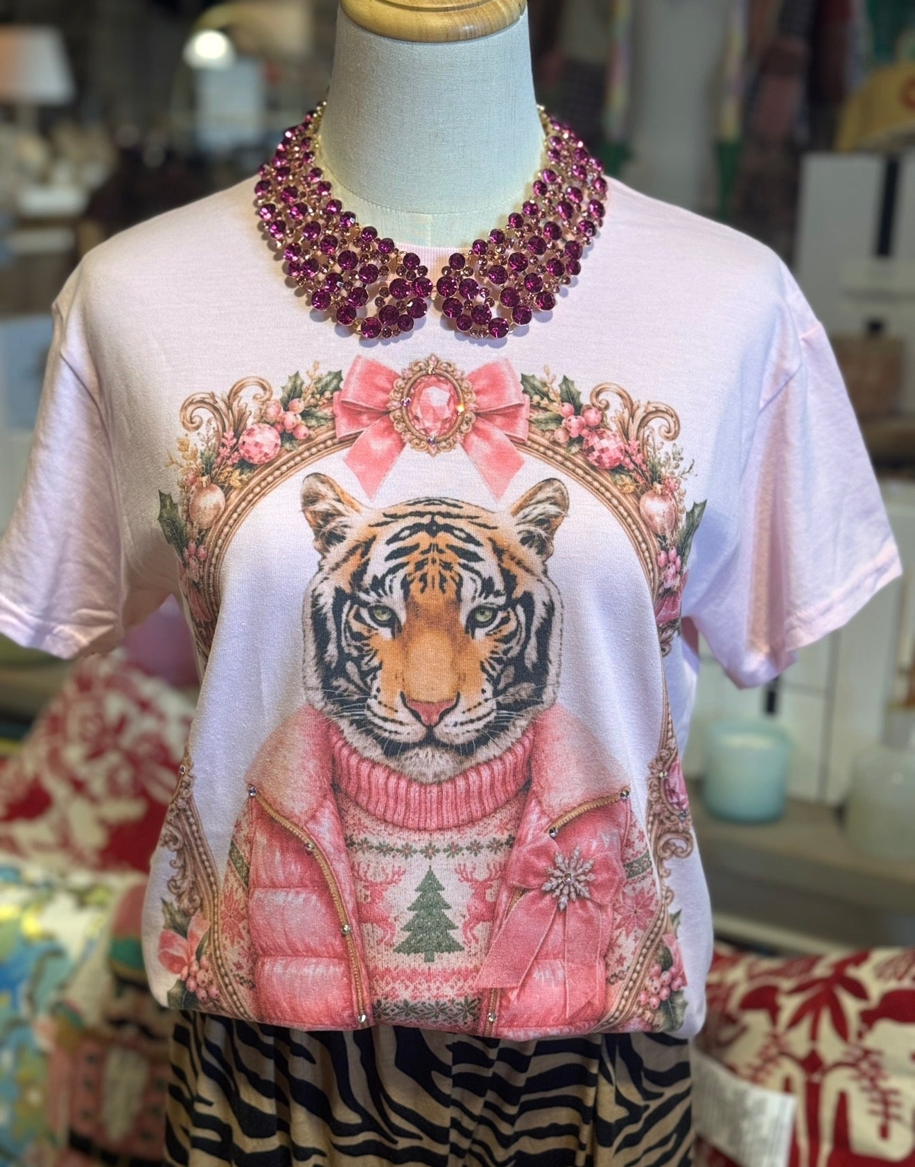 Christmas Sweater Tiger Tee