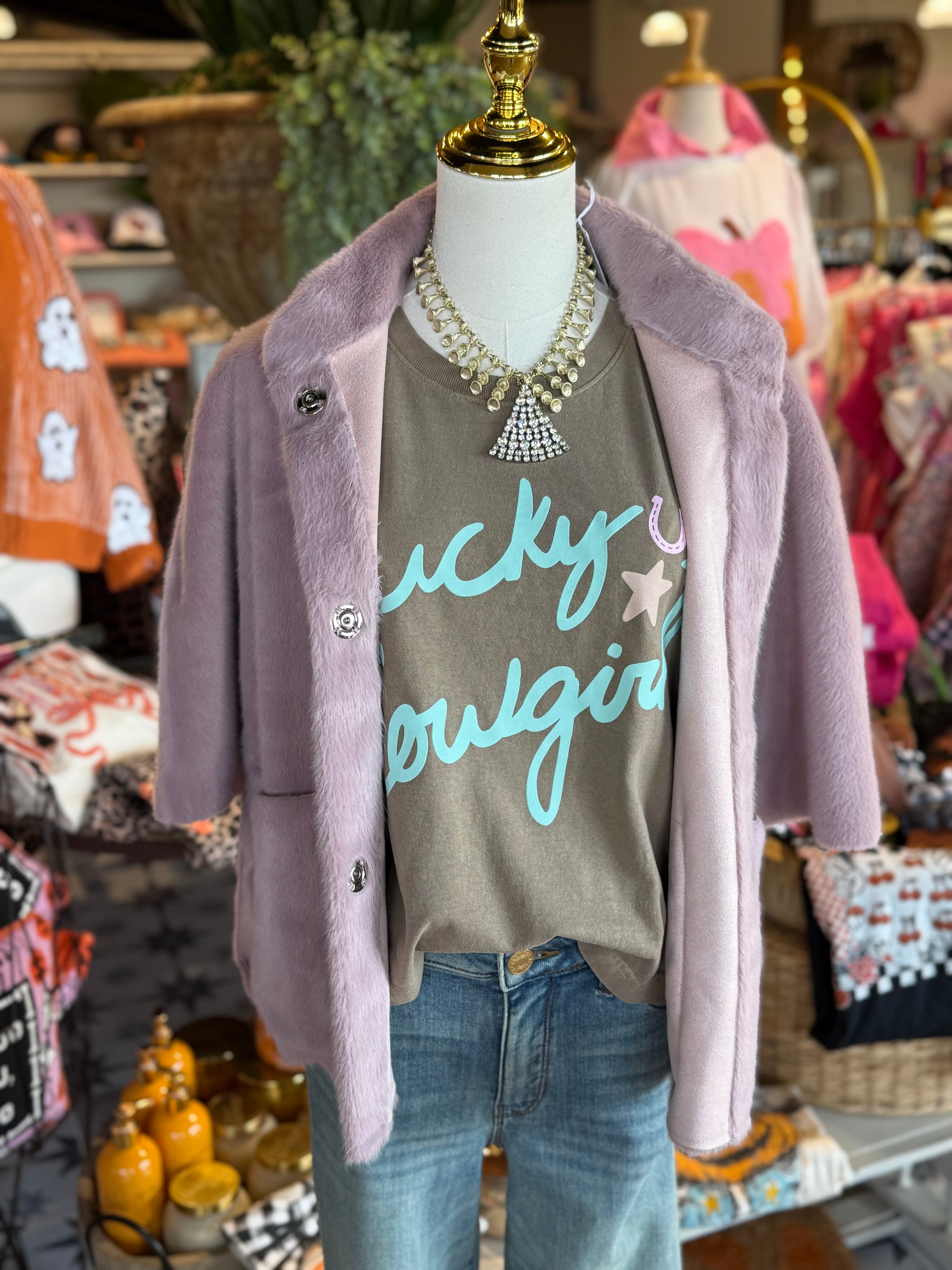 Cal Faux Capelet Jacket (2colors)