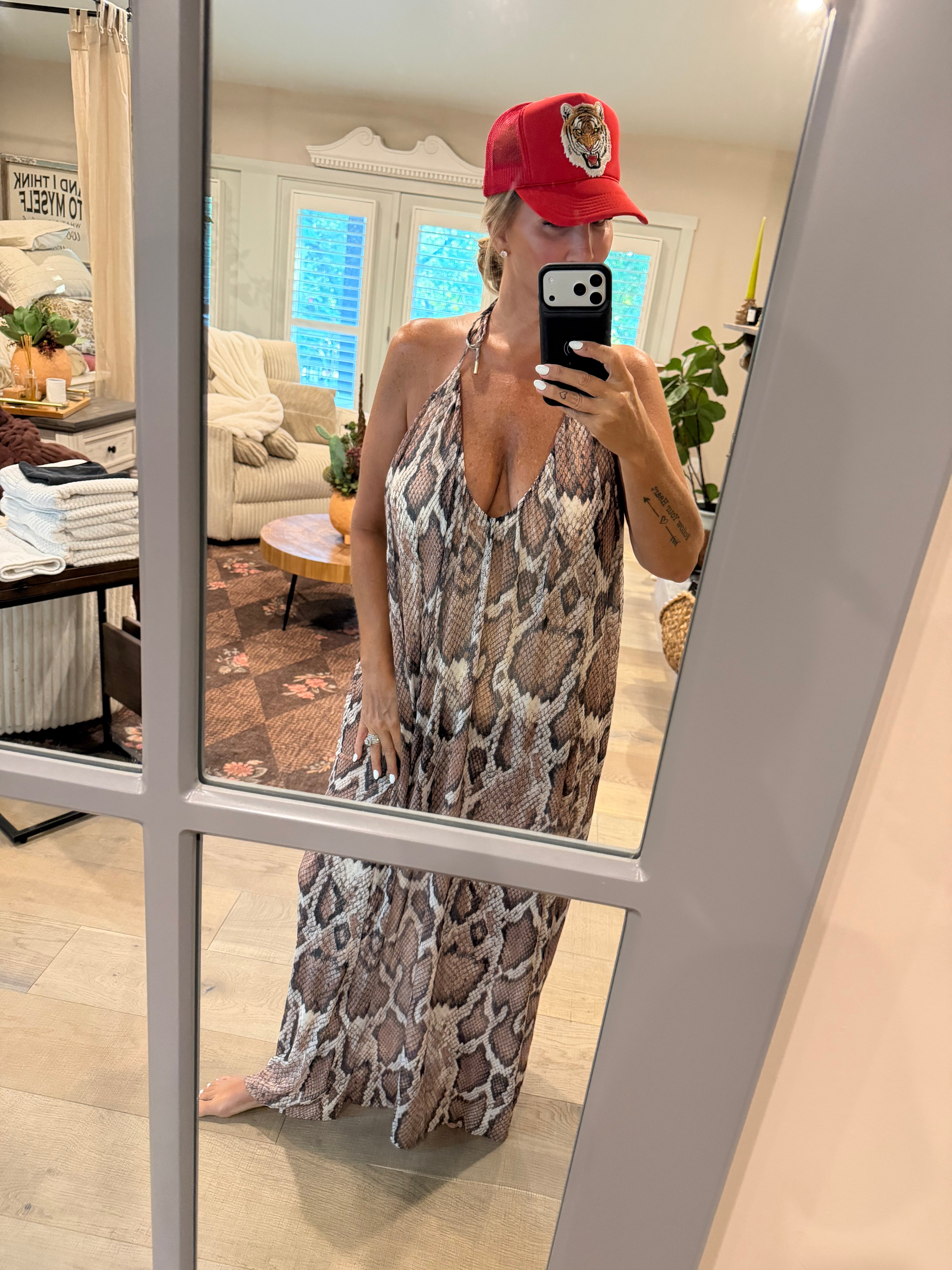 Snake Mesh Dress
