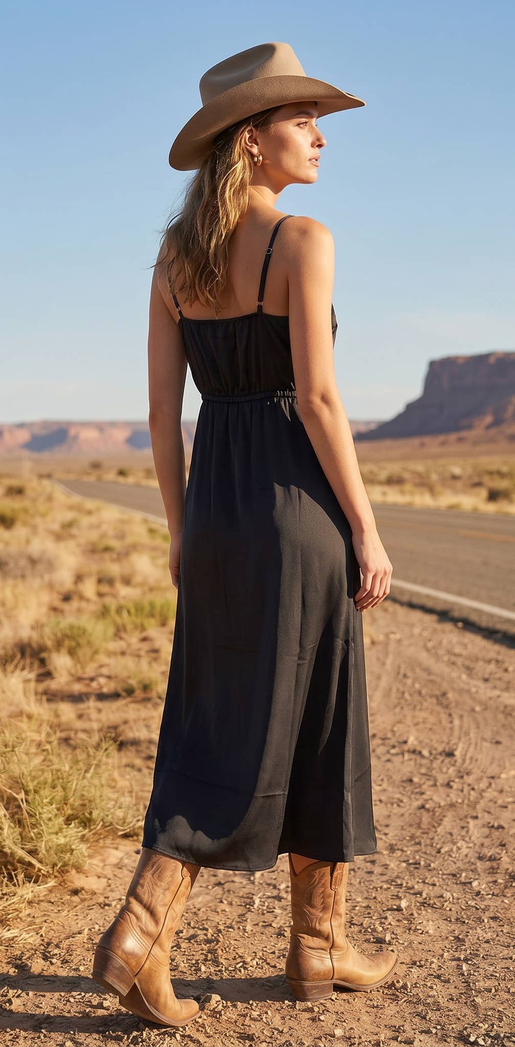Silky Poly Long Horse Dress