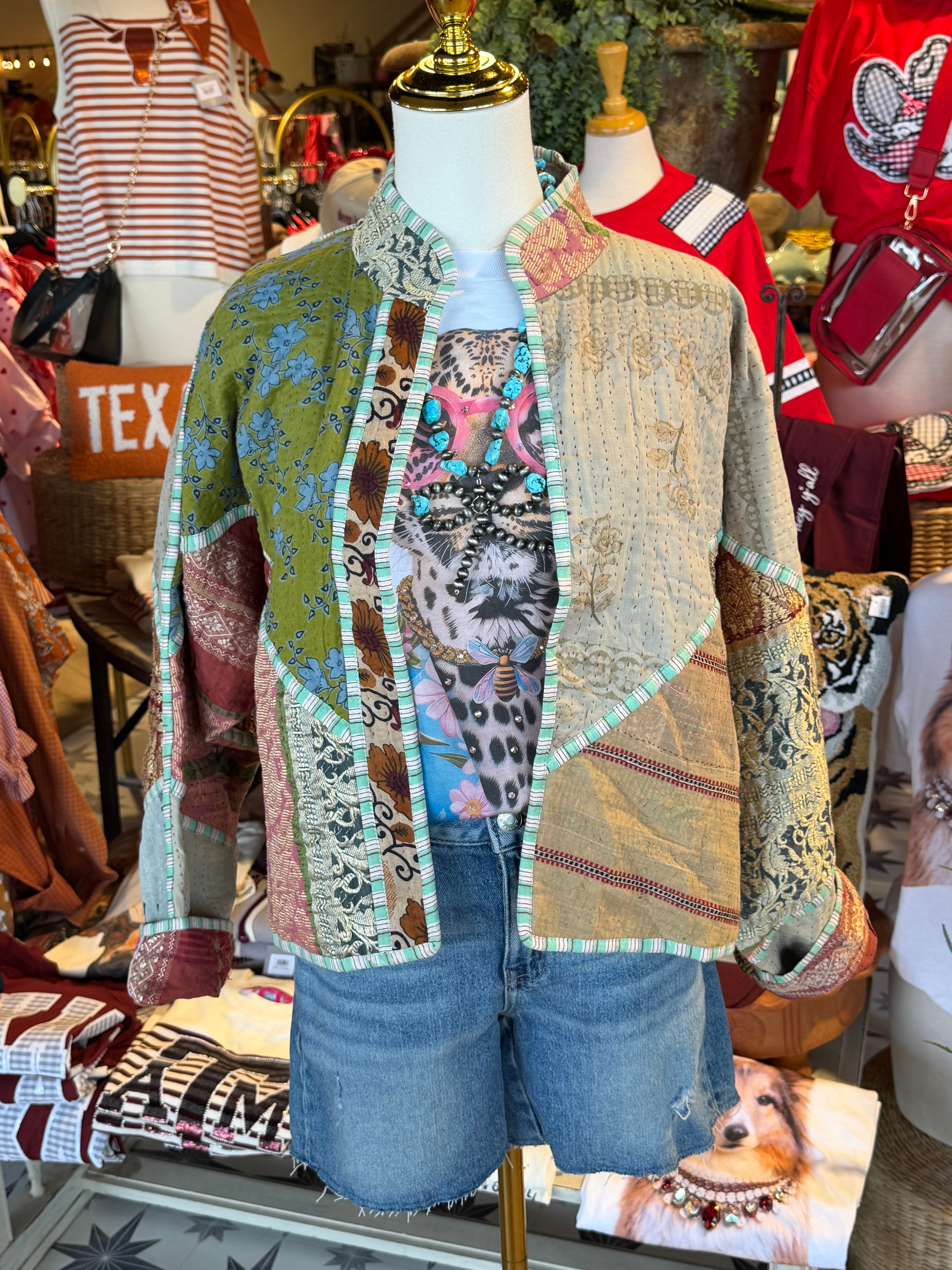 Kantha Quilted Jacket – Patchwork One-of-a-Kind Coat