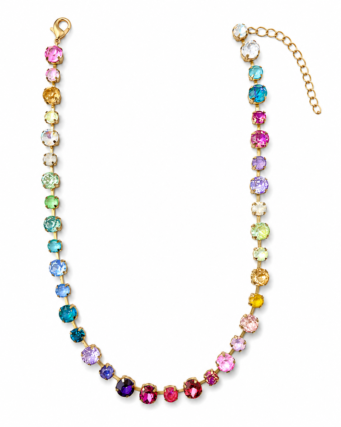 Pastel Aspen Gemstone Tennis Necklace
