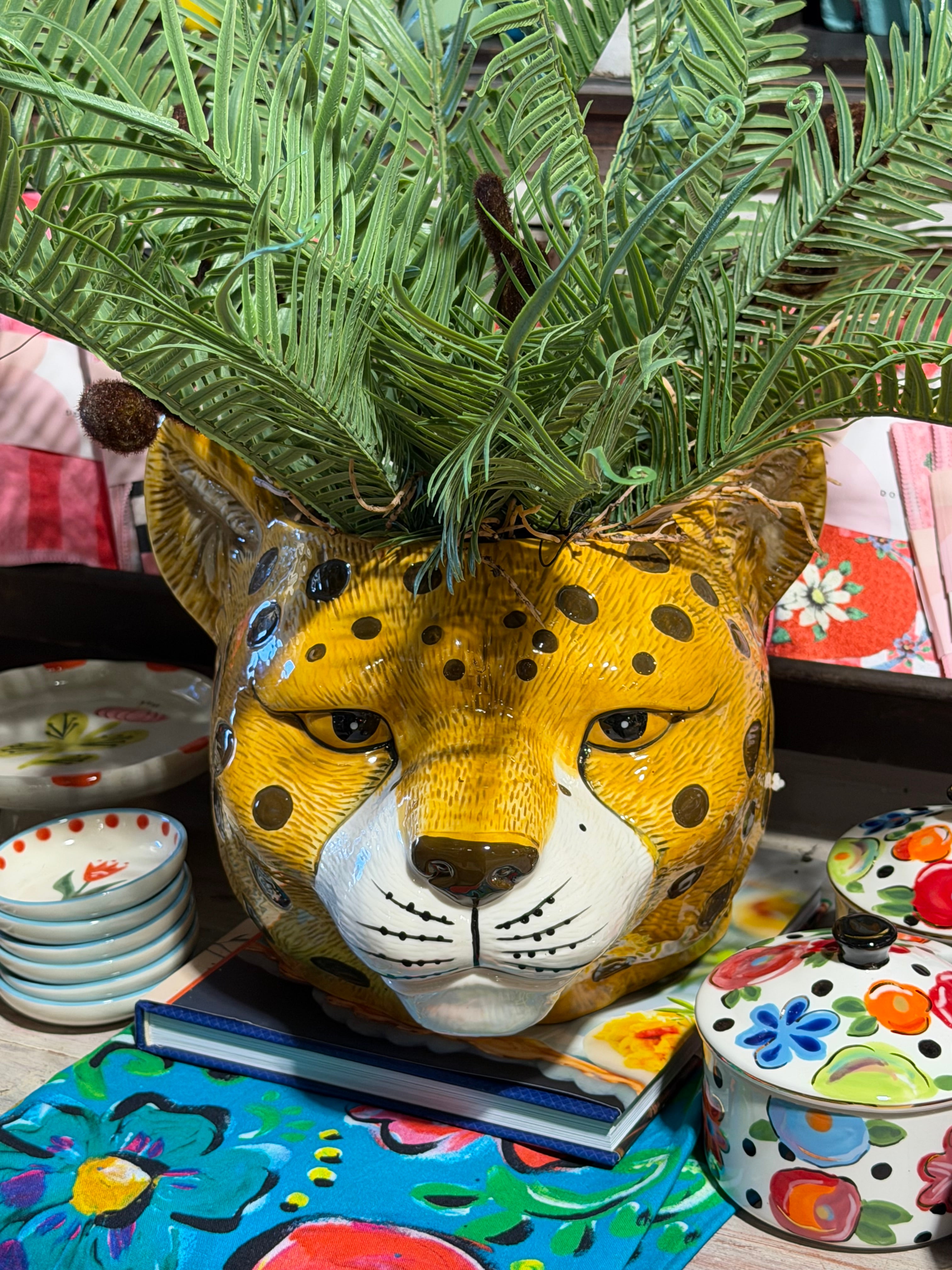 Ceramic Cheetah Head