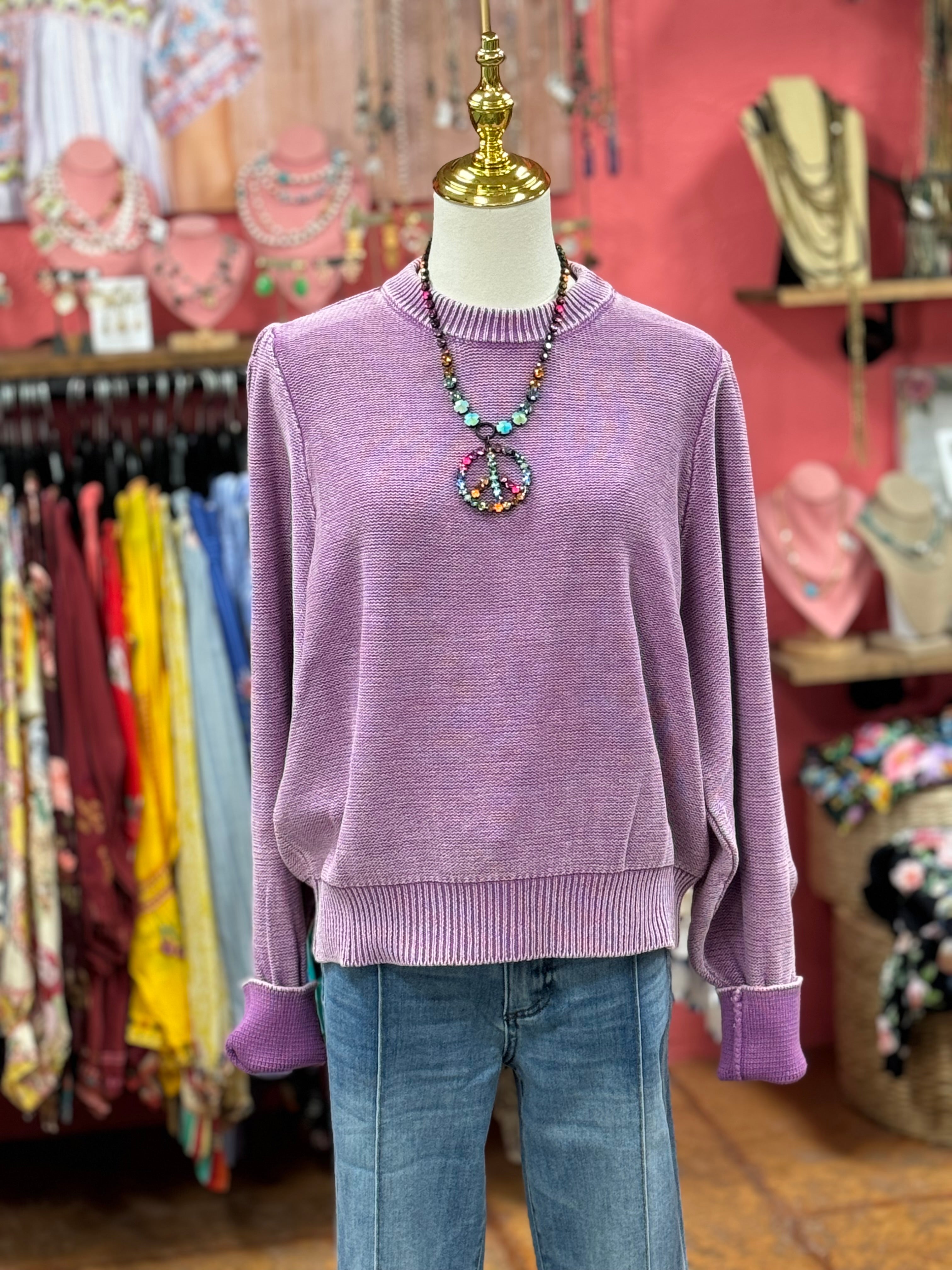 Purple Knit Sweater