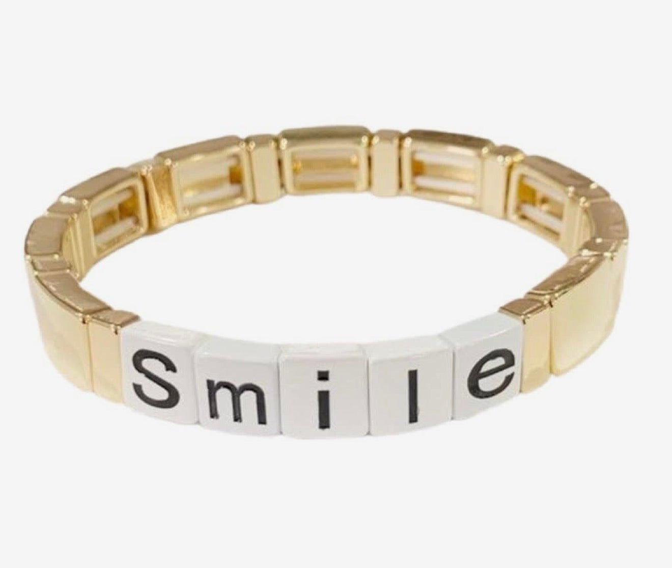 Wholesale Word Tile Bracelet - Fearless/Smile
