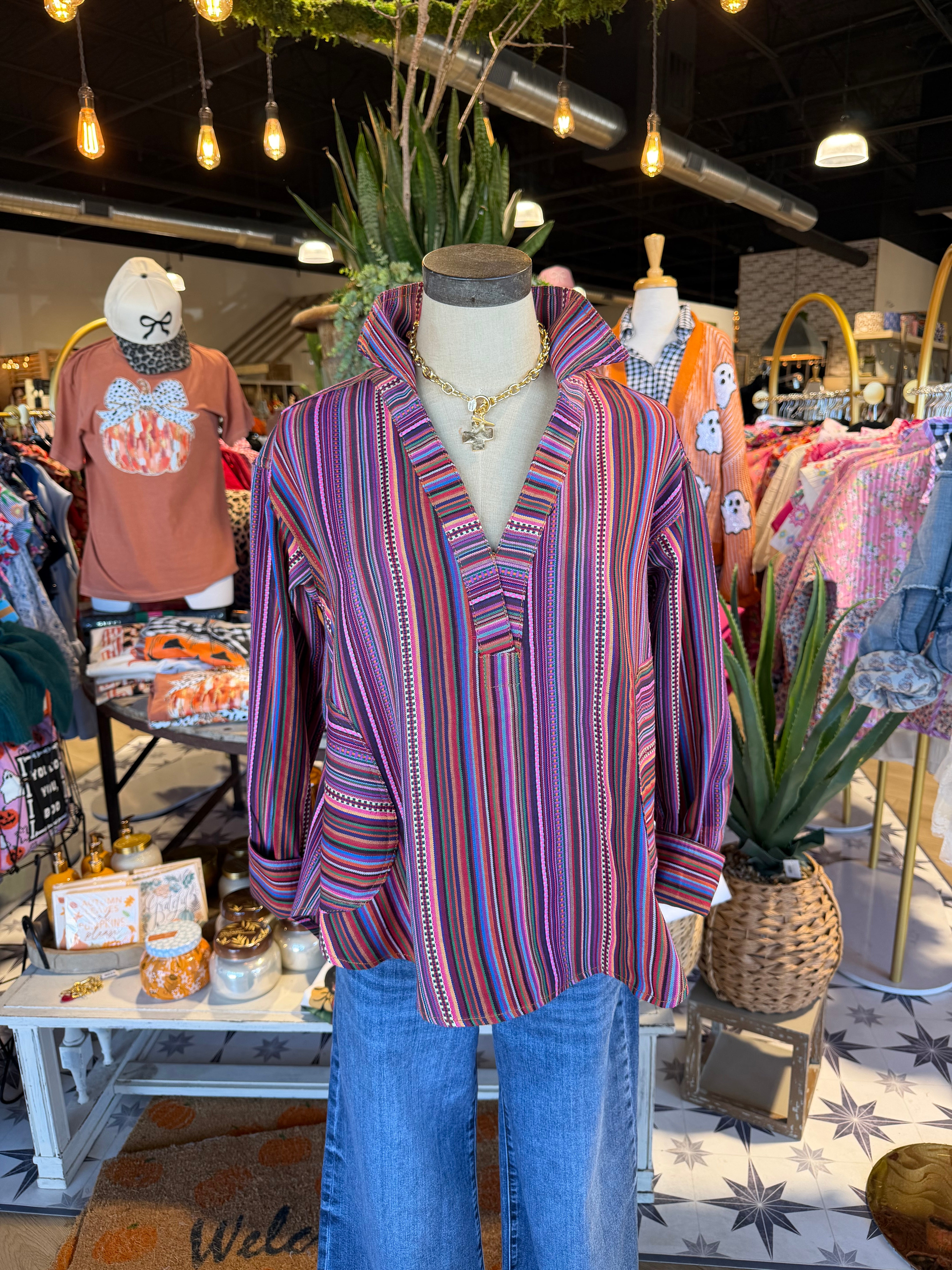 Serape Stripe Pullover