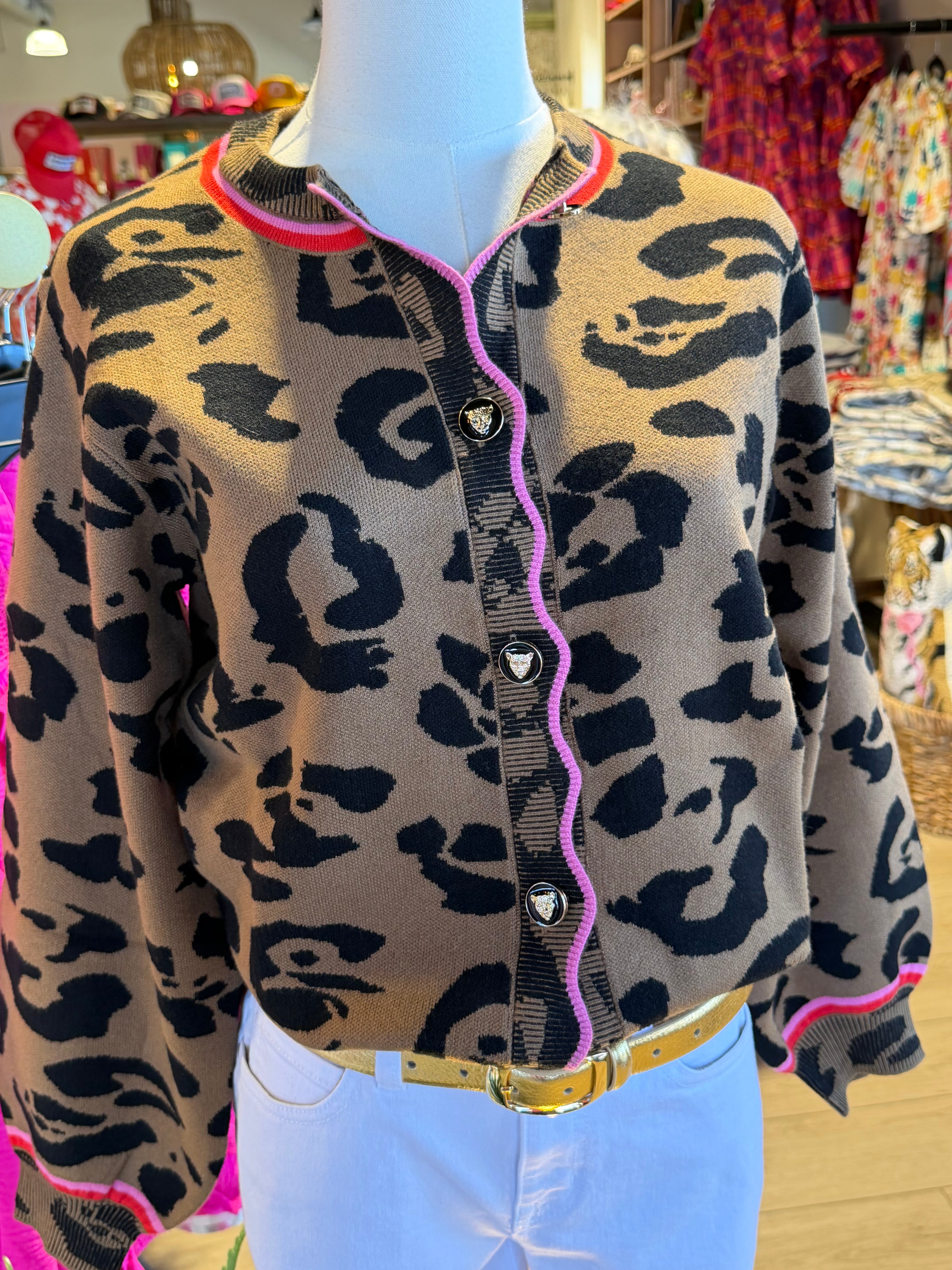 Leopard Colson Cardigan
