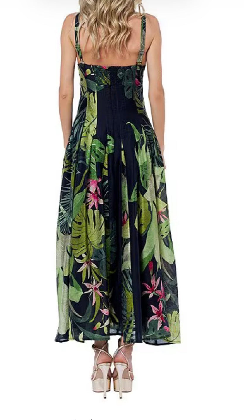 Tropical Print Dress