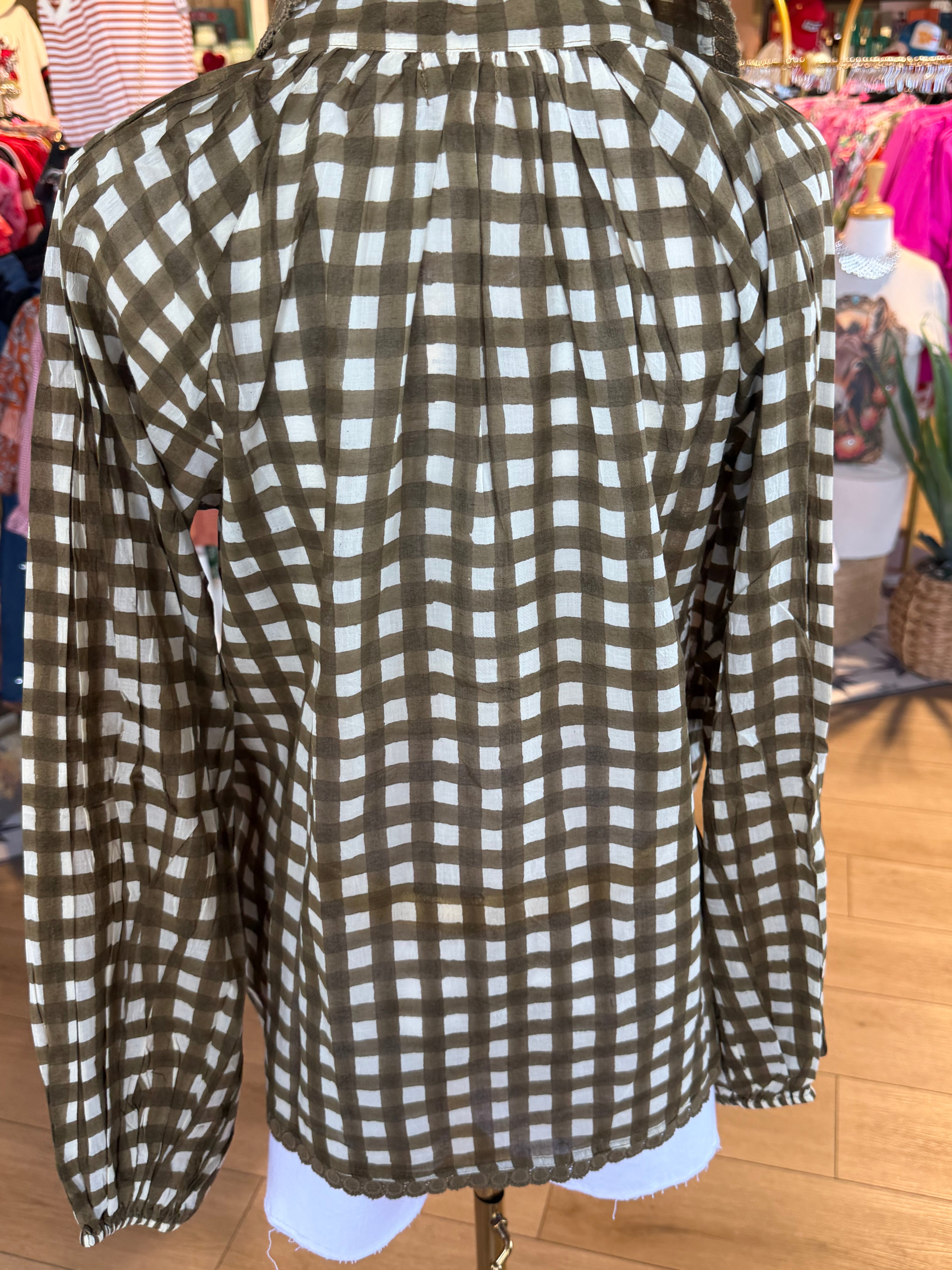 Painted Gingham Willa Top