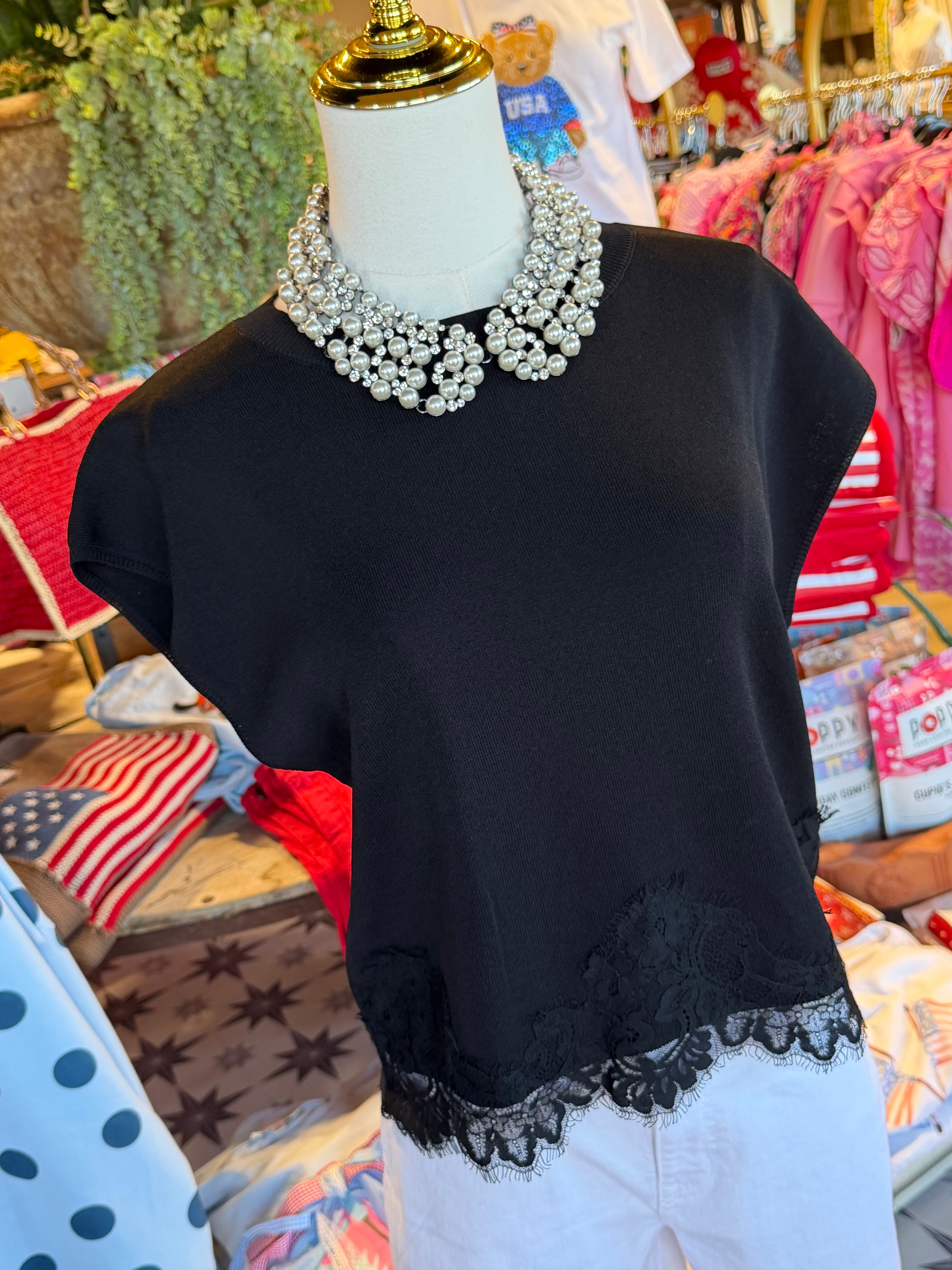 Black and Lace Tee