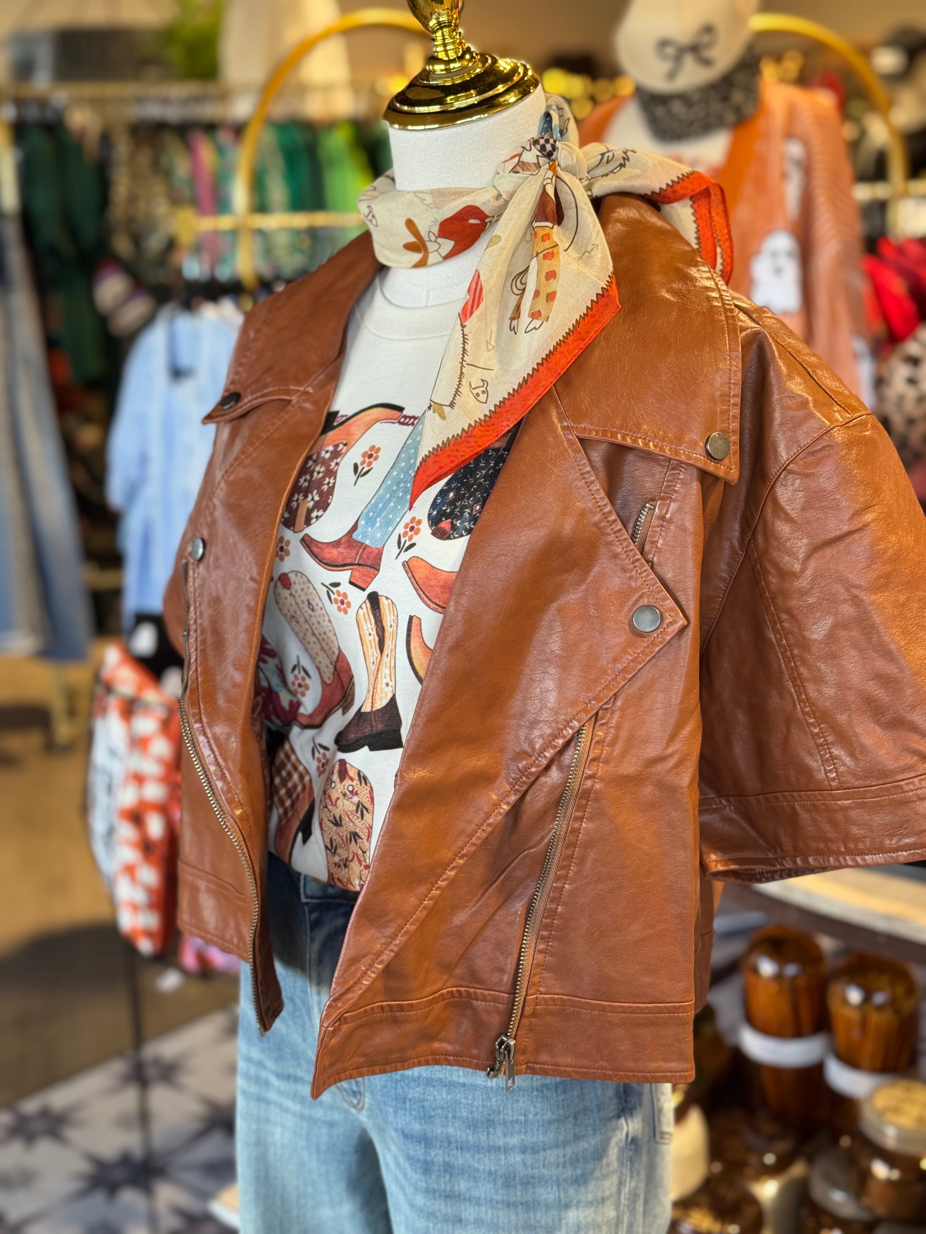 Shania Faux Leather Jacket