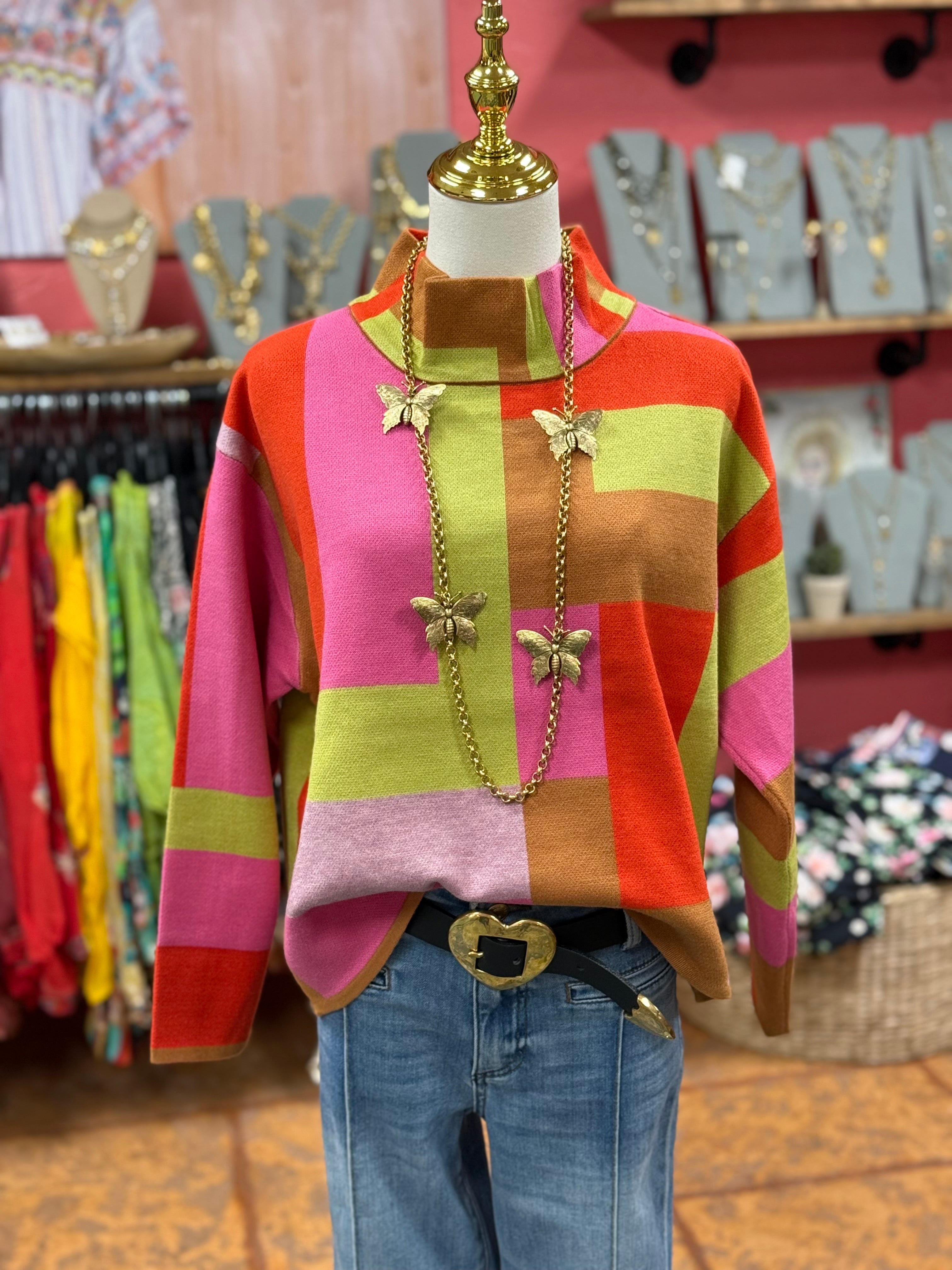 Color-block Sweater***